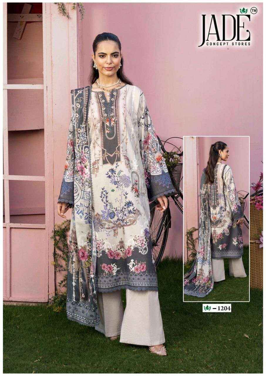 Jade Crimson Vol 12 Lawn Cotton Dress Material wholesale price ( 6 Pcs Catalog )