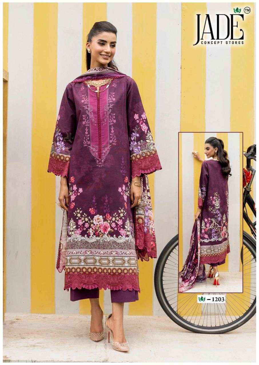 Jade Crimson Vol 12 Lawn Cotton Dress Material wholesale price ( 6 Pcs Catalog )