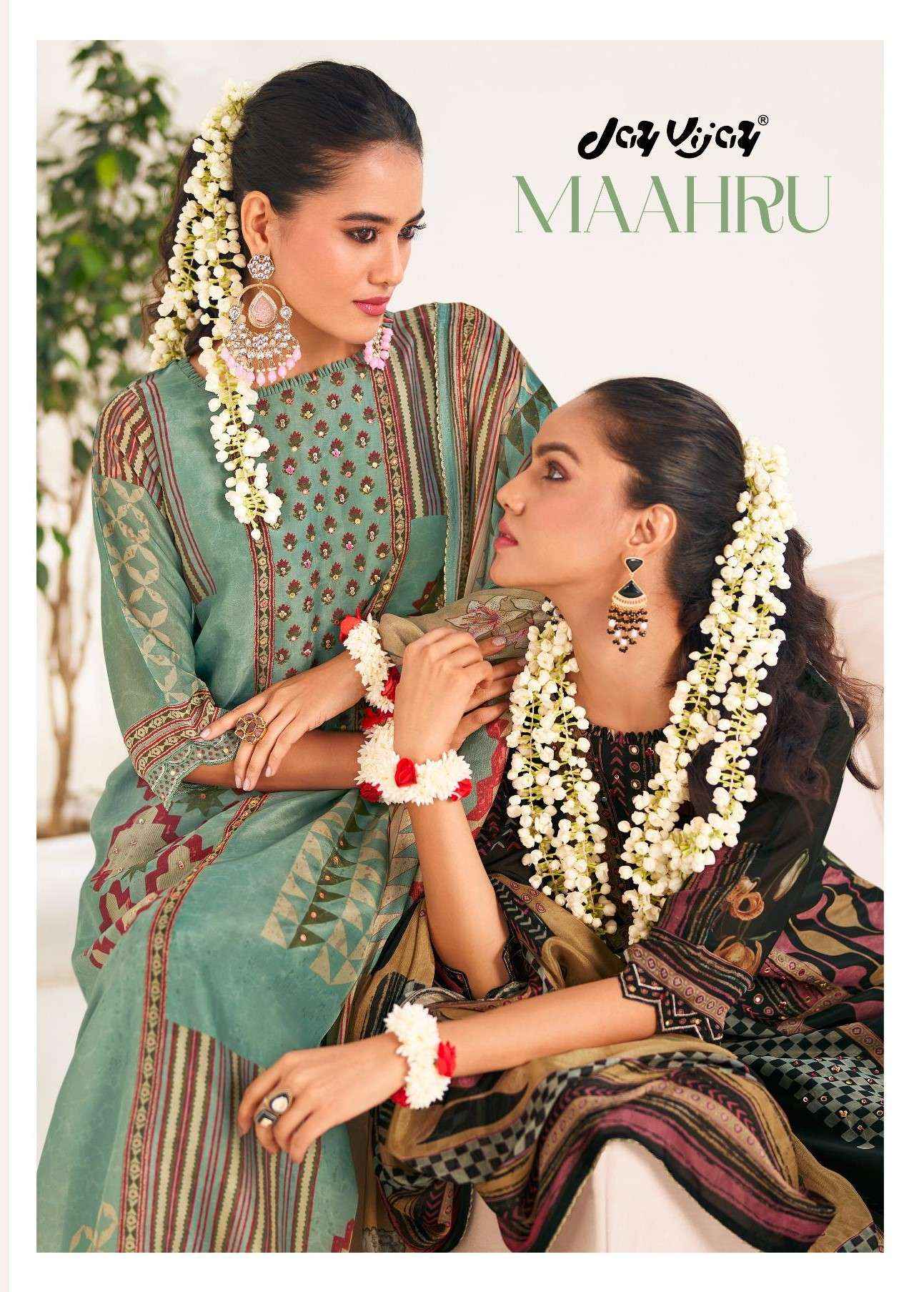 Jay Vijay Maahru Premium Bemberg Silk Designer Suit Wholesale Rate ( 6 Pcs Catalog )