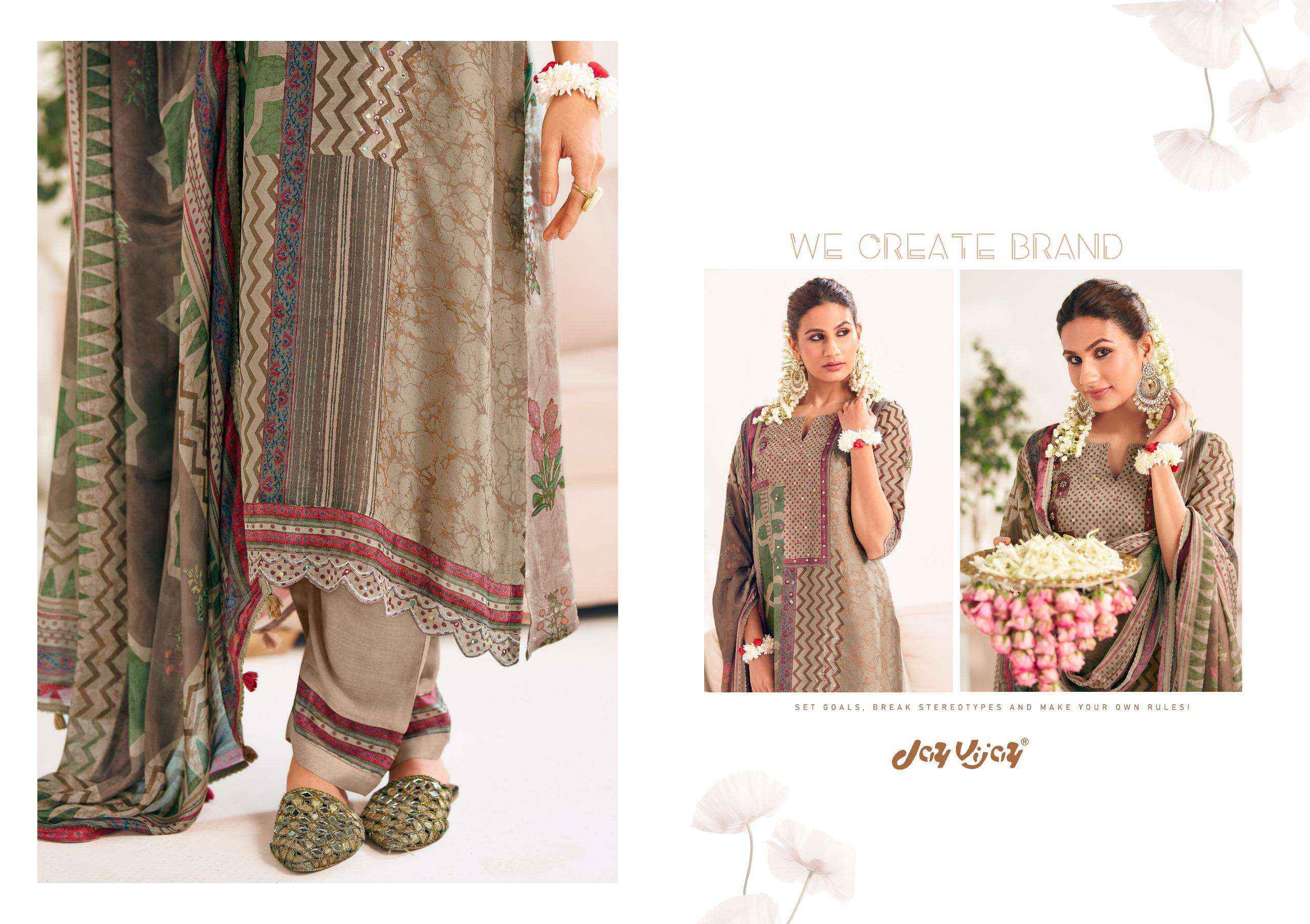 Jay Vijay Maahru Premium Bemberg Silk Designer Suit Wholesale Rate ( 6 Pcs Catalog )