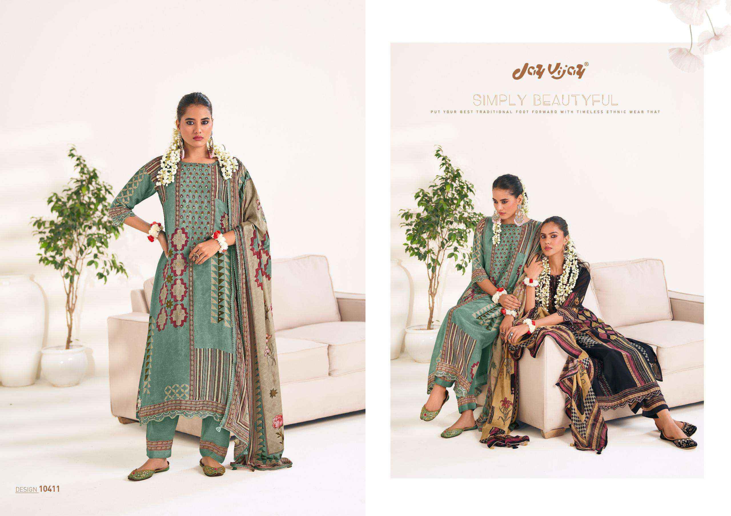 Jay Vijay Maahru Premium Bemberg Silk Designer Suit Wholesale Rate ( 6 Pcs Catalog )