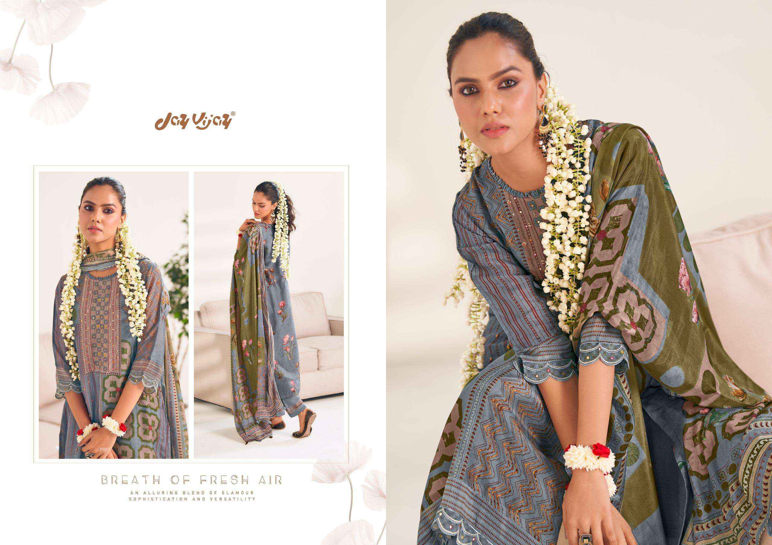 Jay Vijay Maahru Premium Bemberg Silk Designer Suit Wholesale Rate ( 6 Pcs Catalog )