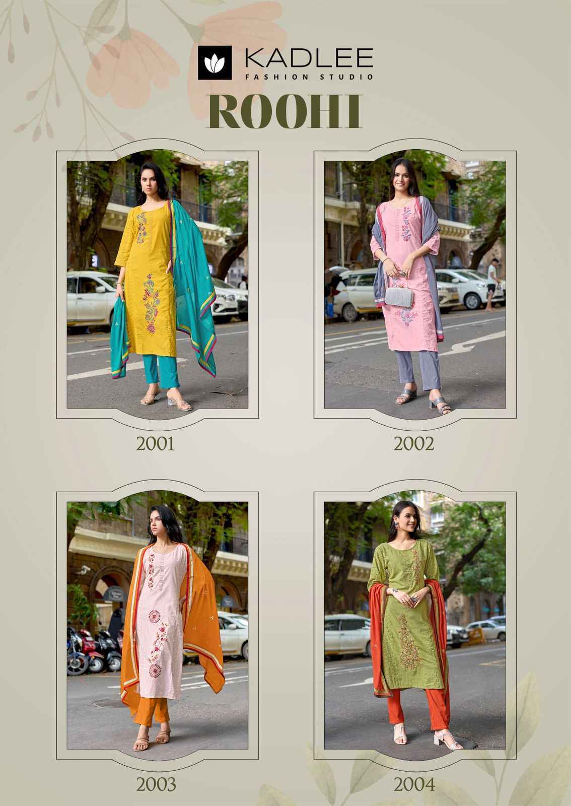 Kadlee Roohi Schiffli Cotton Kurti Combo Dress Wholesale Rate ( 4 Pcs Catalog )