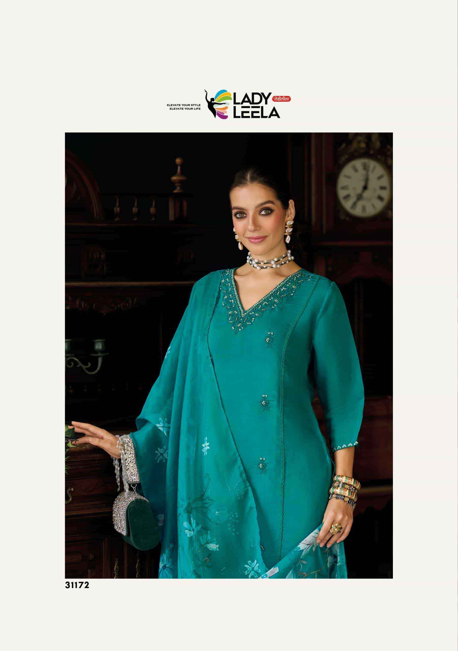 Lady Leela Saiyaara Exclusive Kurti Bottom Dupatta Set Wholesale Rate ( 4 Pcs Catalog )