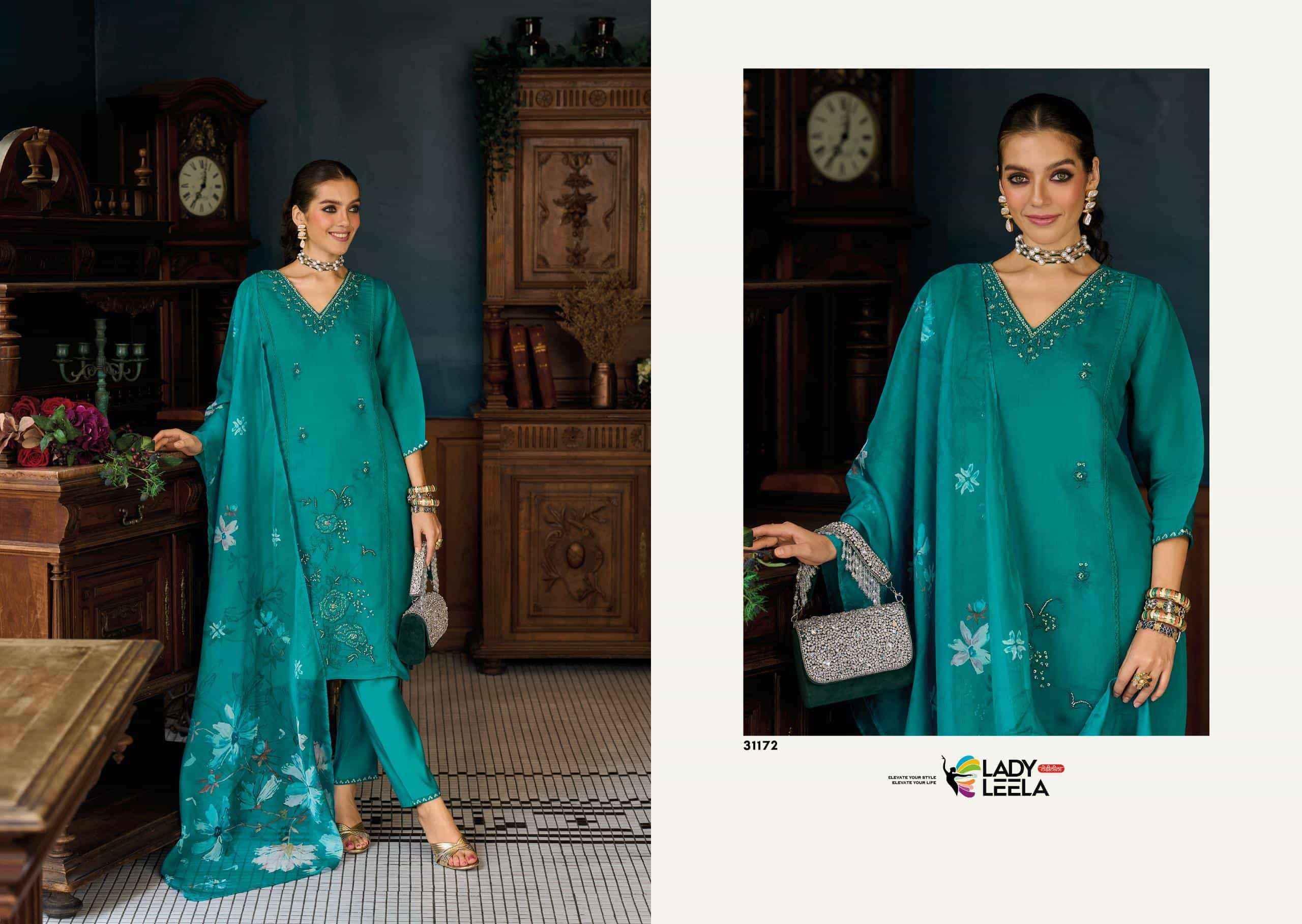 Lady Leela Saiyaara Exclusive Kurti Bottom Dupatta Set Wholesale Rate ( 4 Pcs Catalog )