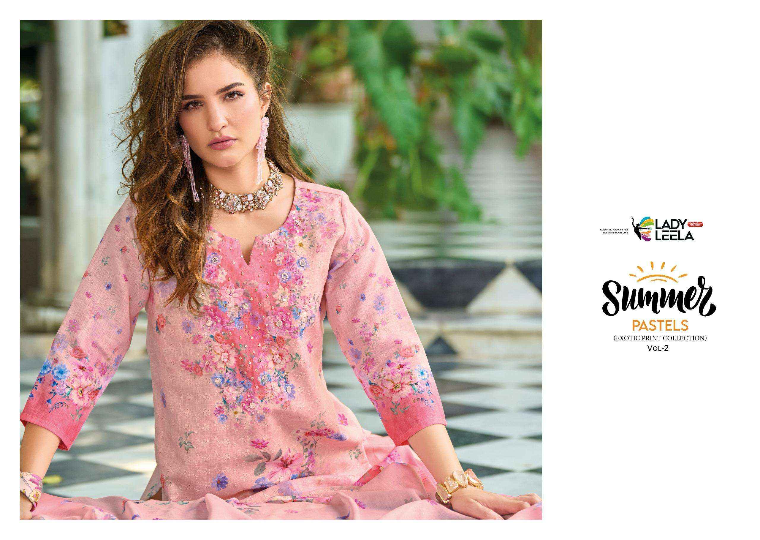 Lady Leela Summer Pastels Vol 2 Exclusive Readymade 3 Piece Suit Wholesale Rate ( 6 Pcs Catalog )