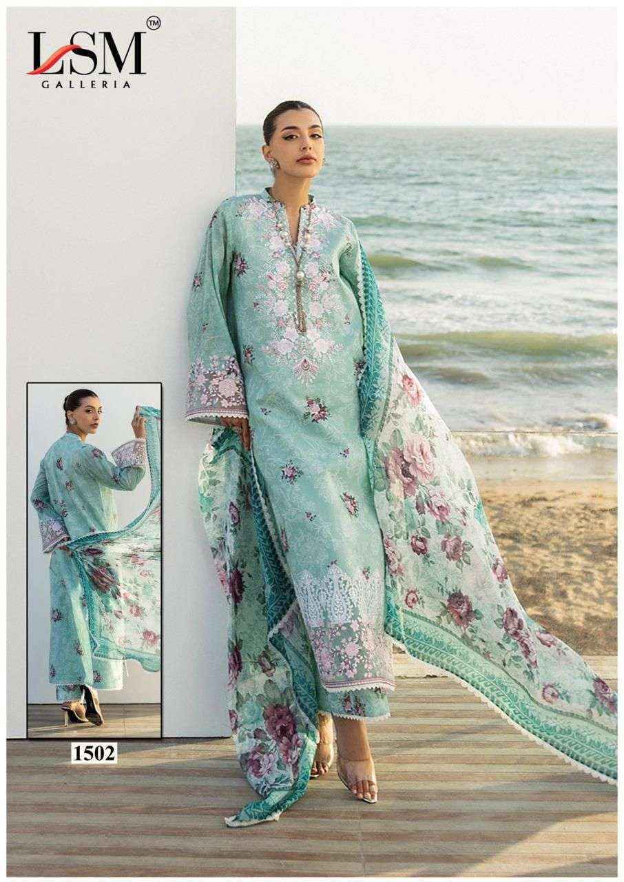 LSM Galleria Parian Dream Vol 15 Lawn Salwar Kameez Wholesale Rate ( 6 Pcs Catalog )
