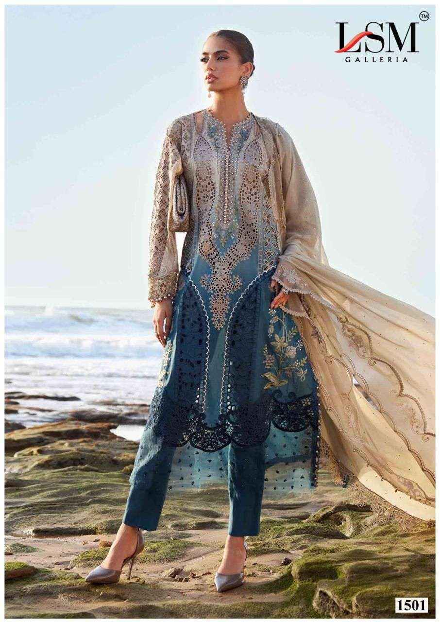 LSM Galleria Parian Dream Vol 15 Lawn Salwar Kameez Wholesale Rate ( 6 Pcs Catalog )
