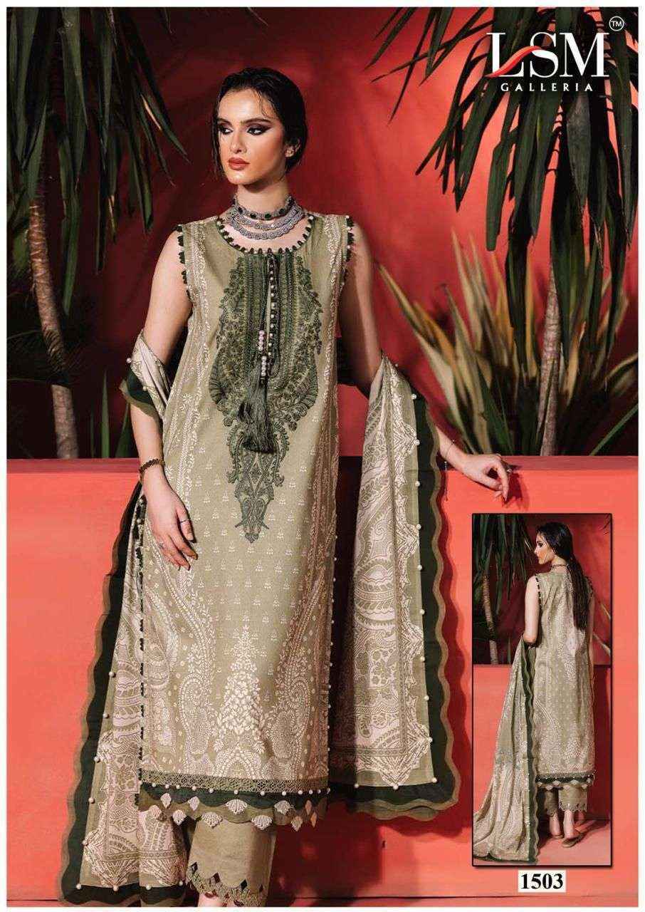 LSM Galleria Parian Dream Vol 15 Lawn Salwar Kameez Wholesale Rate ( 6 Pcs Catalog )