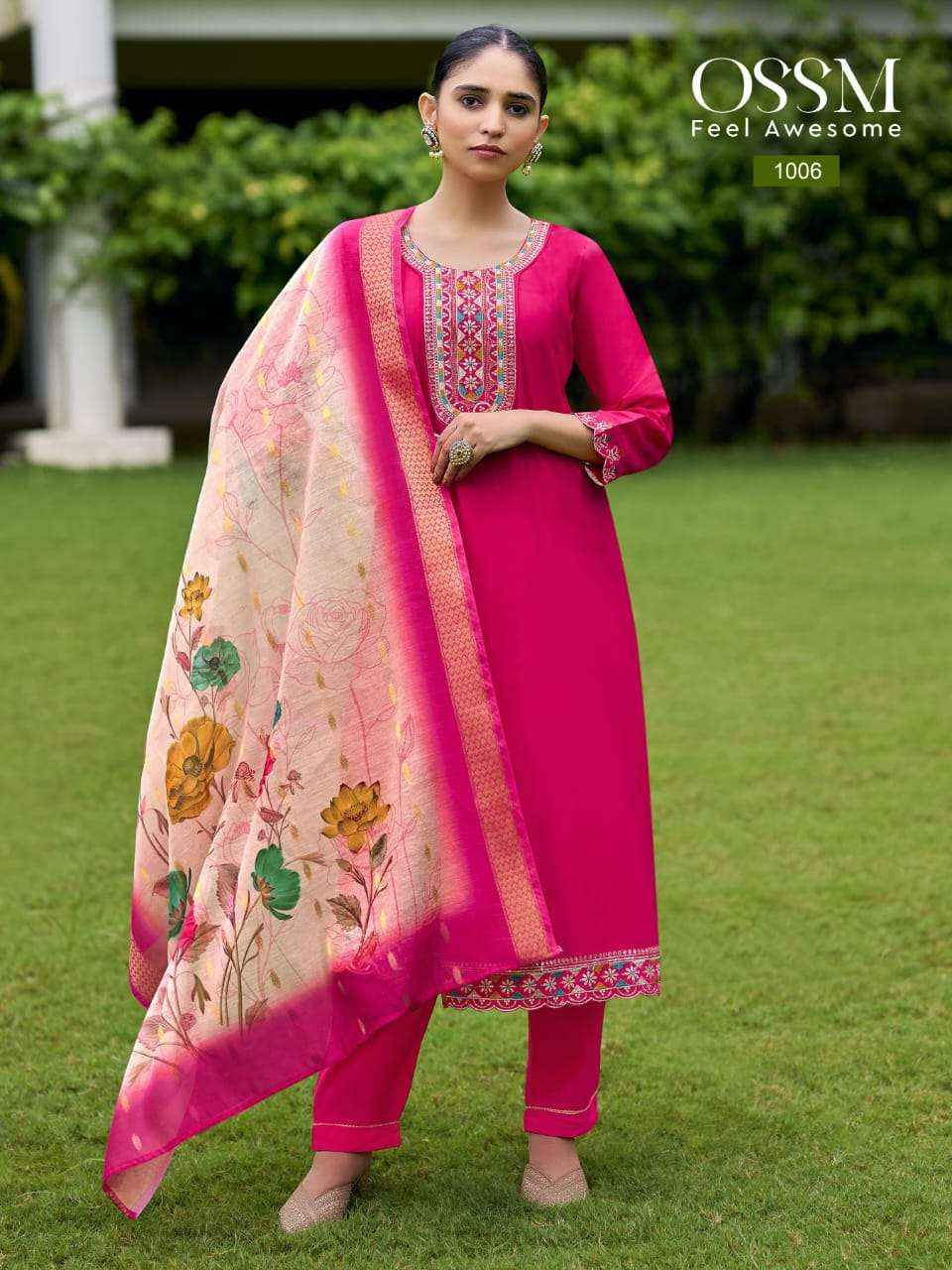 Ossm Resham Vol 2 Fancy Anarkali Pattern 3 Pec Suit Wholesale Rate ( 6 Pcs Catalog )