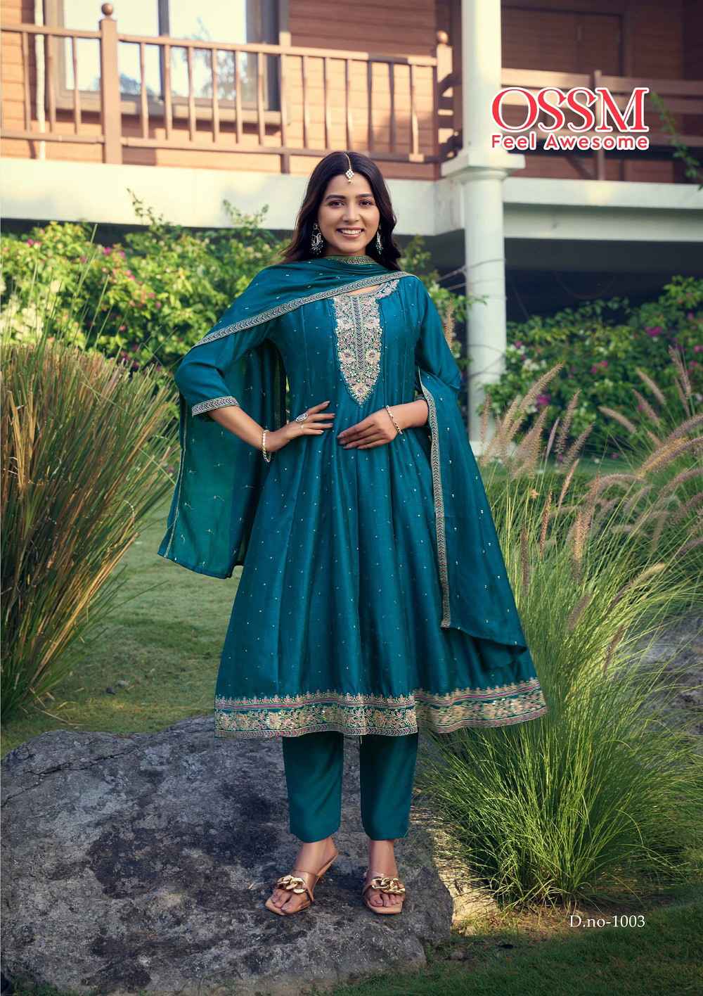 Ossm Shayra Vichitra Silk Embroidered Readymade Collection surat Wholesaler ( 6 Pcs Catalogue )