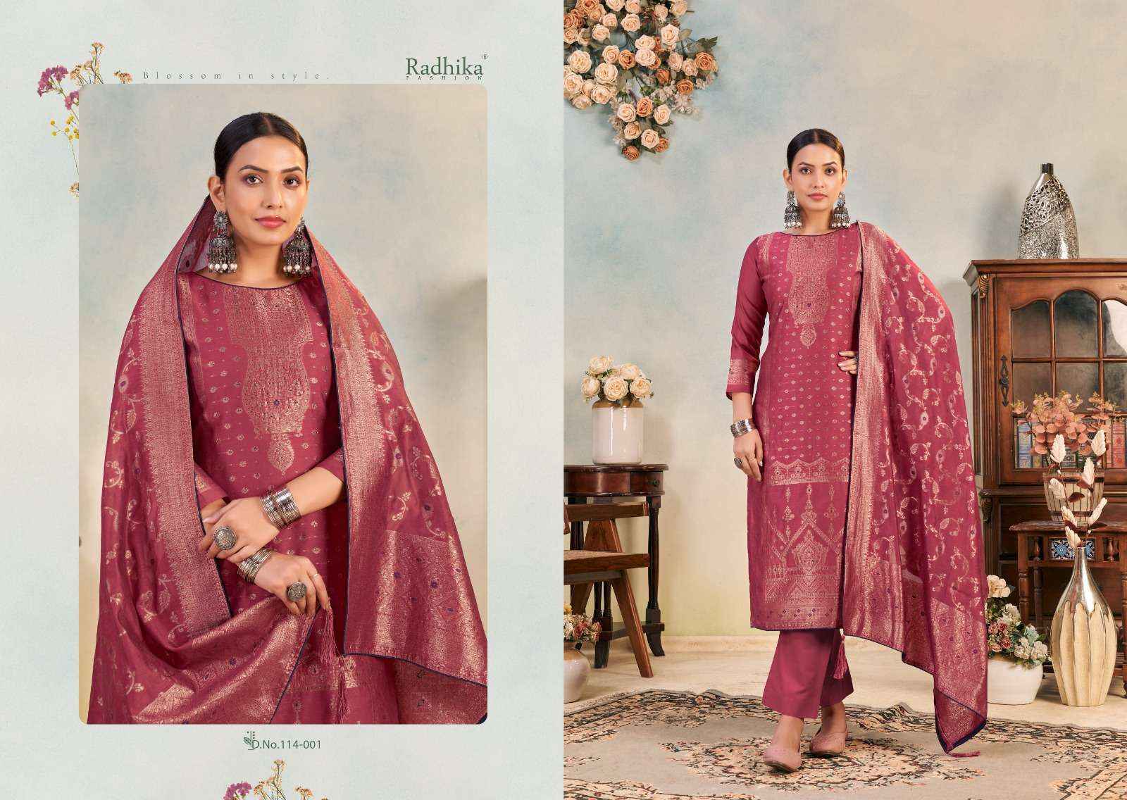 Radhika Fashion Azara Banarashi Adah Vol 6 Cotton Jacquard Dress Material ( 6 pcs Catalogue )