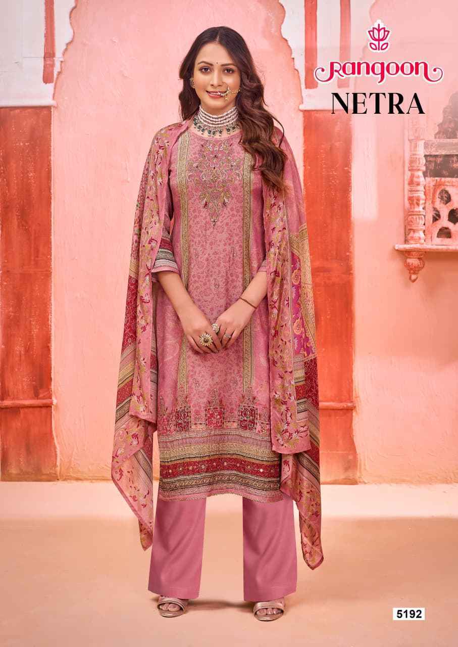 Rangoon Netra Muslin Kurti Combo Dress Wholesale Rate ( 4 Pcs Catalog )
