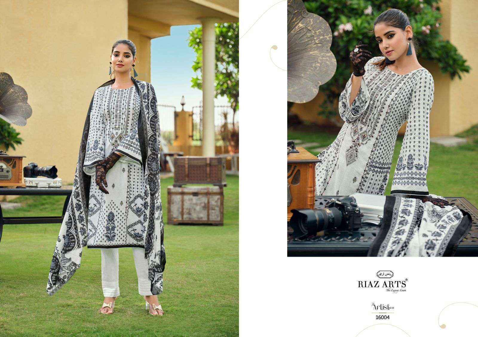 Riaz Arts The Artist Vol 4 Karachi Dress Material Surat Wholesale ( 8 Pcs Catalogue )