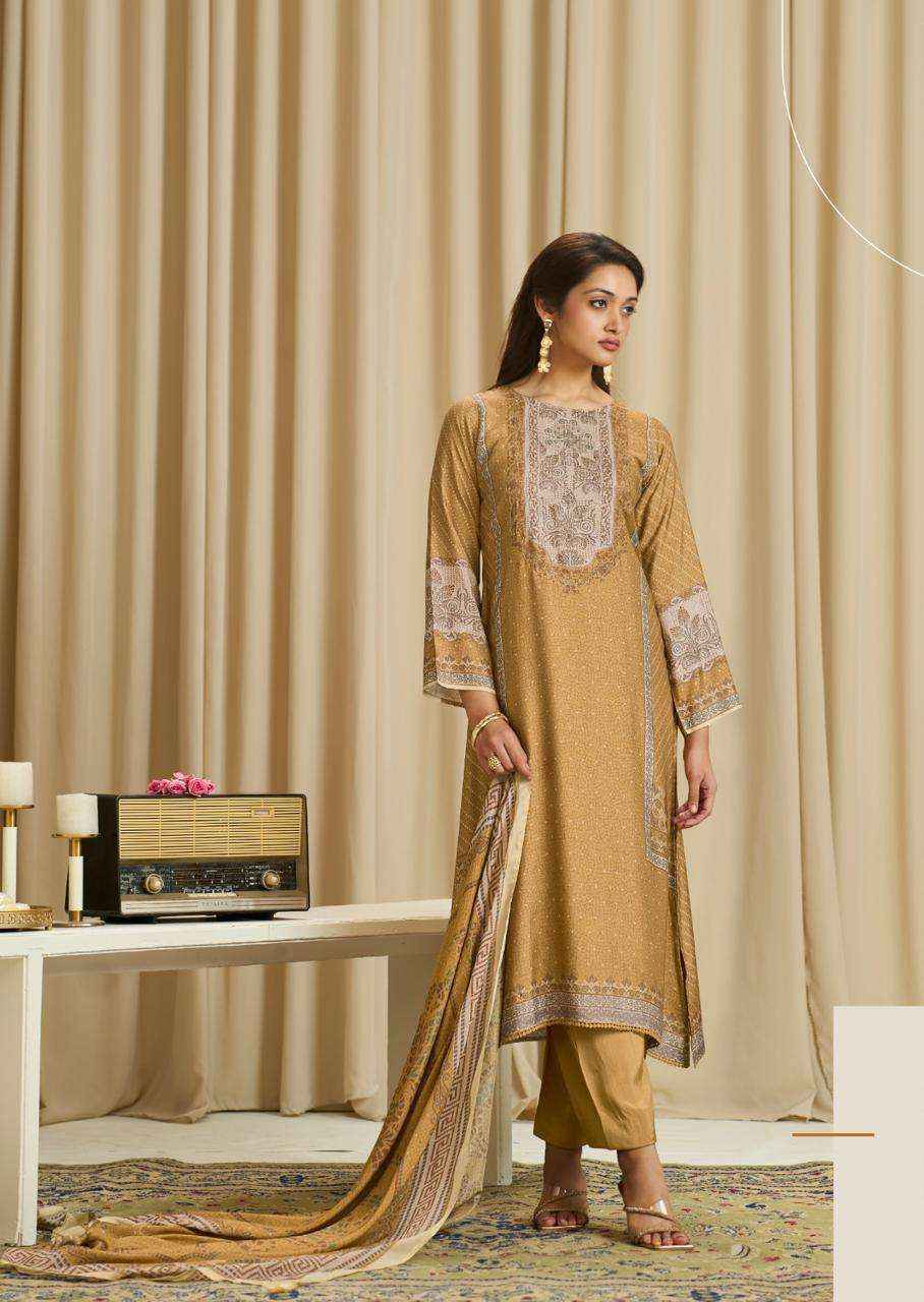 Sadhana Ba Dastoor Pure Muslin Silk Fancy Salwar Kameez Wholesale Rate ( 6 Pcs Catalog )