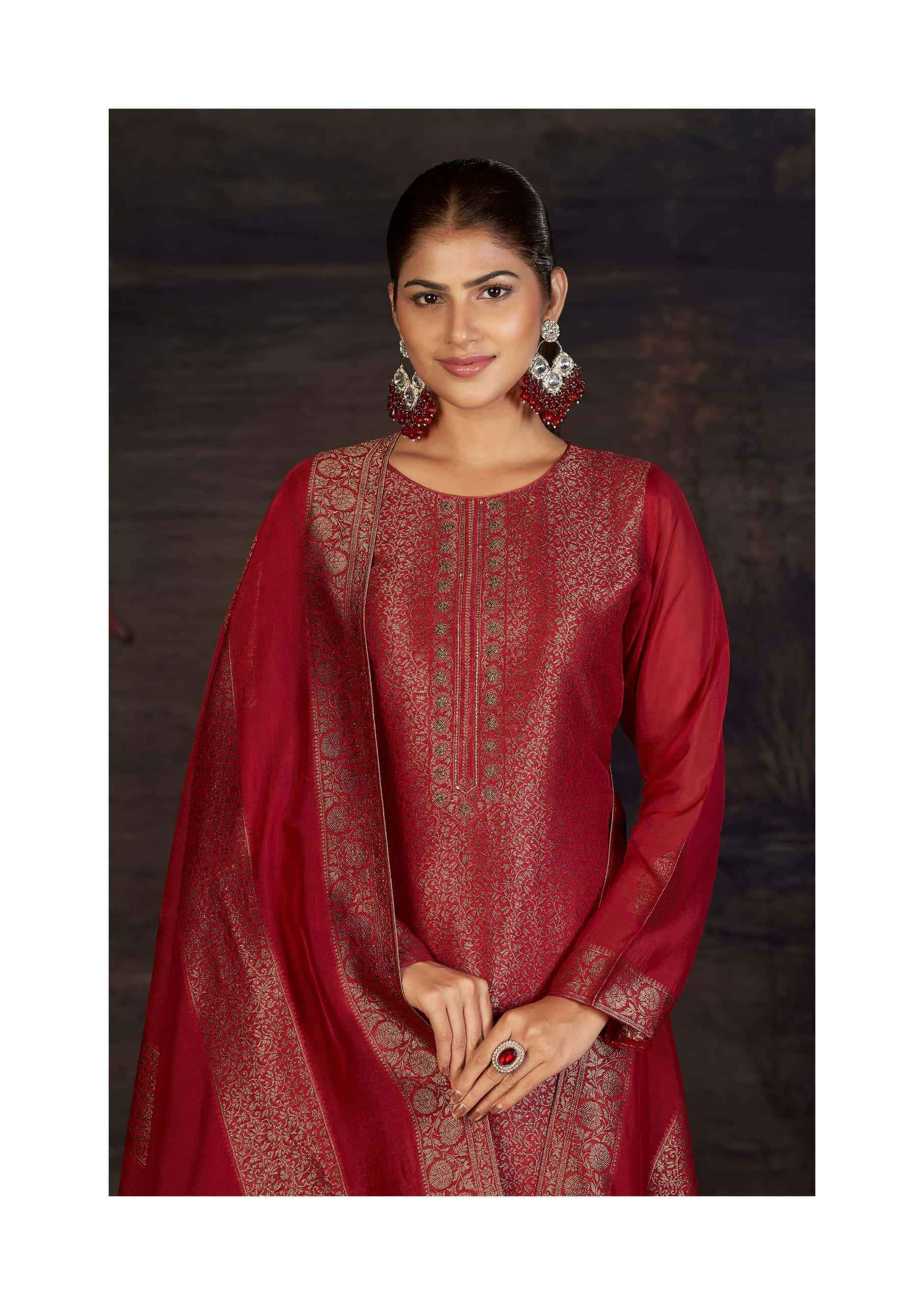 Sadhana Fashion Charvi Partywear Style Designer Silk Suit Wholesale Rate ( 4 Pcs Catalog )