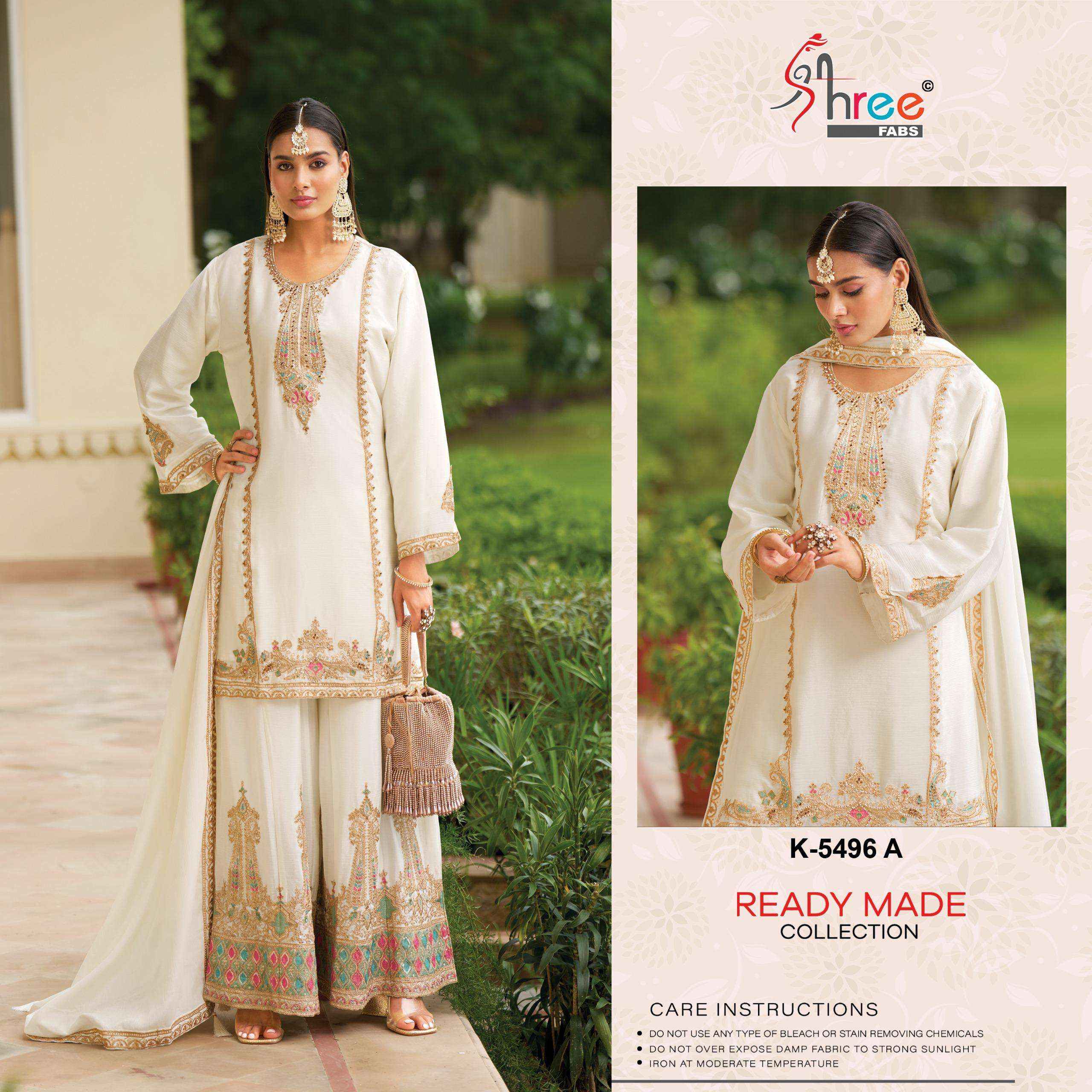 SHREE FABS K 5496 HEAVY EMBROIDERED DESIGNER WEDDING WEAR PAKISTANI SUIT