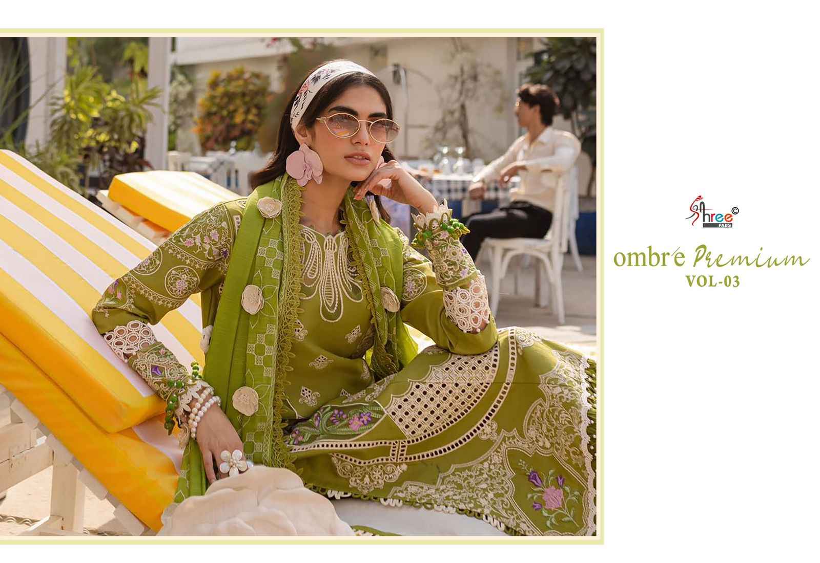 SHREE FABS OMBRE PREMIUM VOL 3 PAKISTANI DRESS MATERIAL WHOLESALE PRICE ( 6 PCS CATALOGUE )