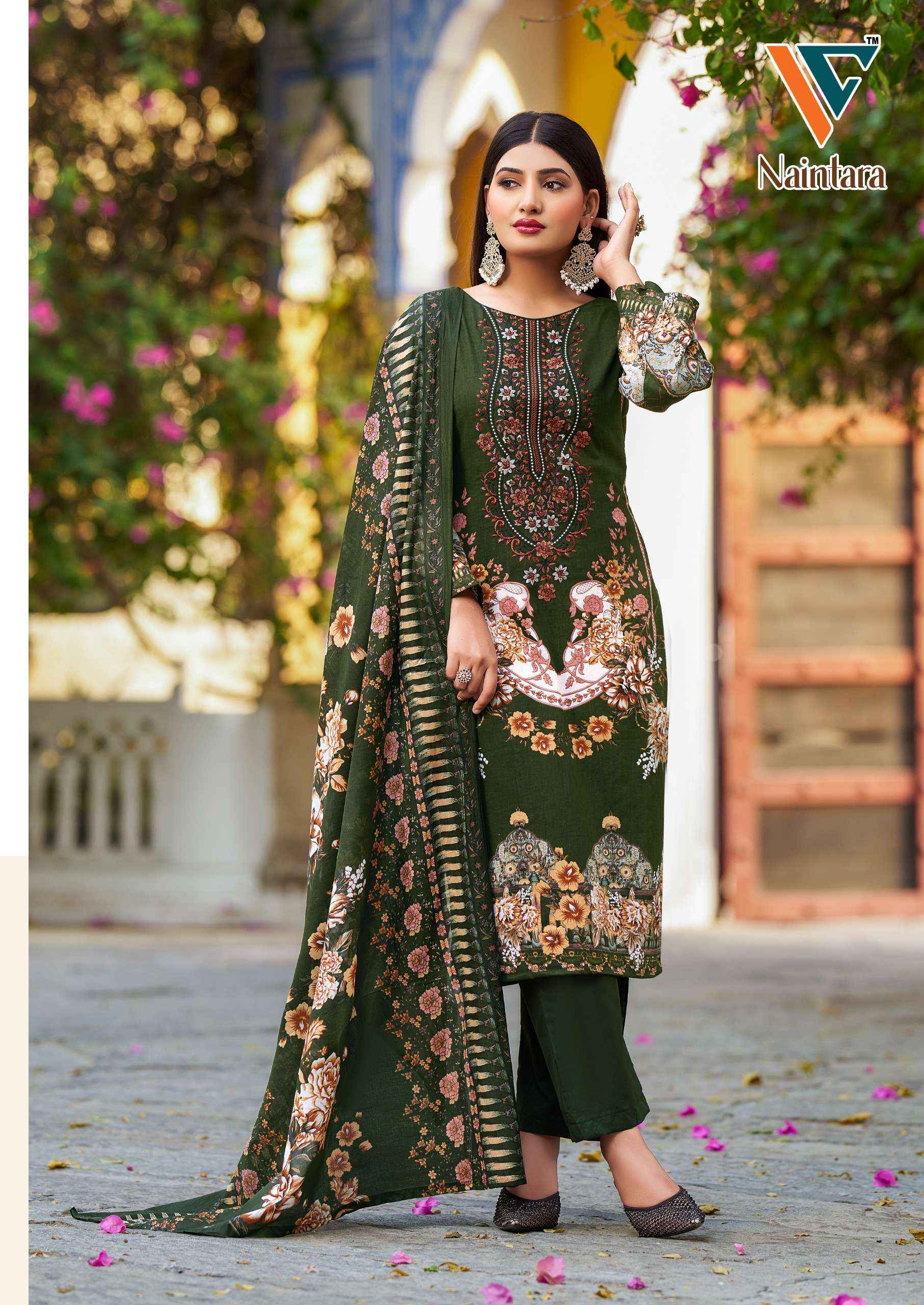 Vandana Fashion Naintara Vol 1 Pure Cambric Cotton Dress Material Wholesale Price ( 8 Pcs Catalogue )