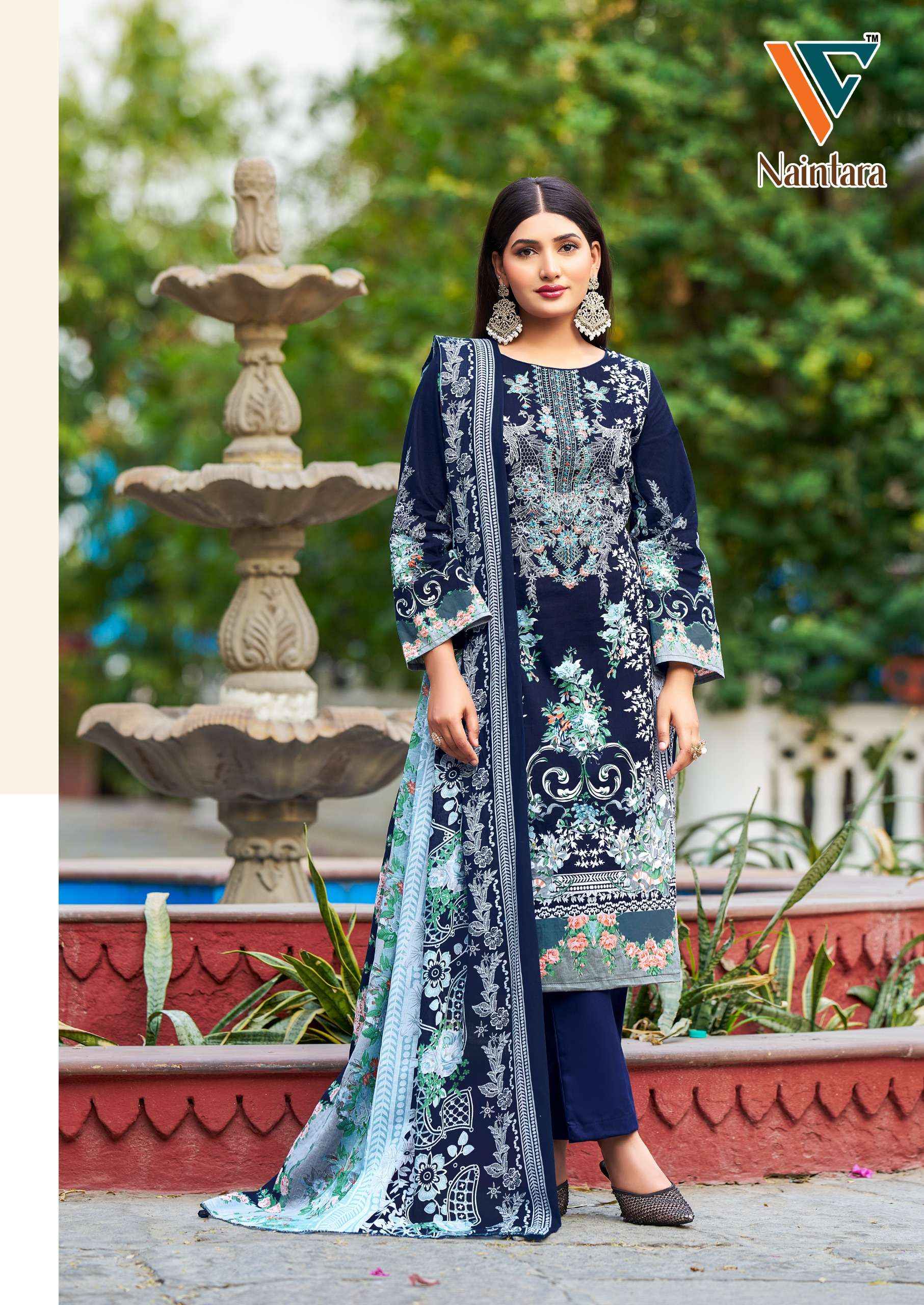 Vandana Fashion Naintara Vol 1 Pure Cambric Cotton Dress Material Wholesale Price ( 8 Pcs Catalogue )