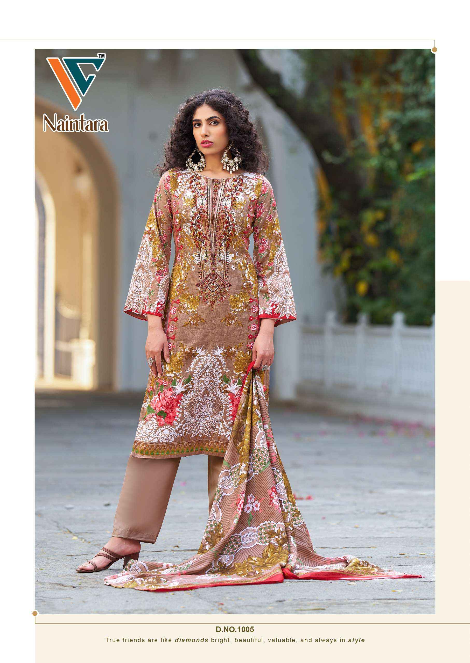 Vandana Fashion Naintara Vol 1 Pure Cambric Cotton Dress Material Wholesale Price ( 8 Pcs Catalogue )