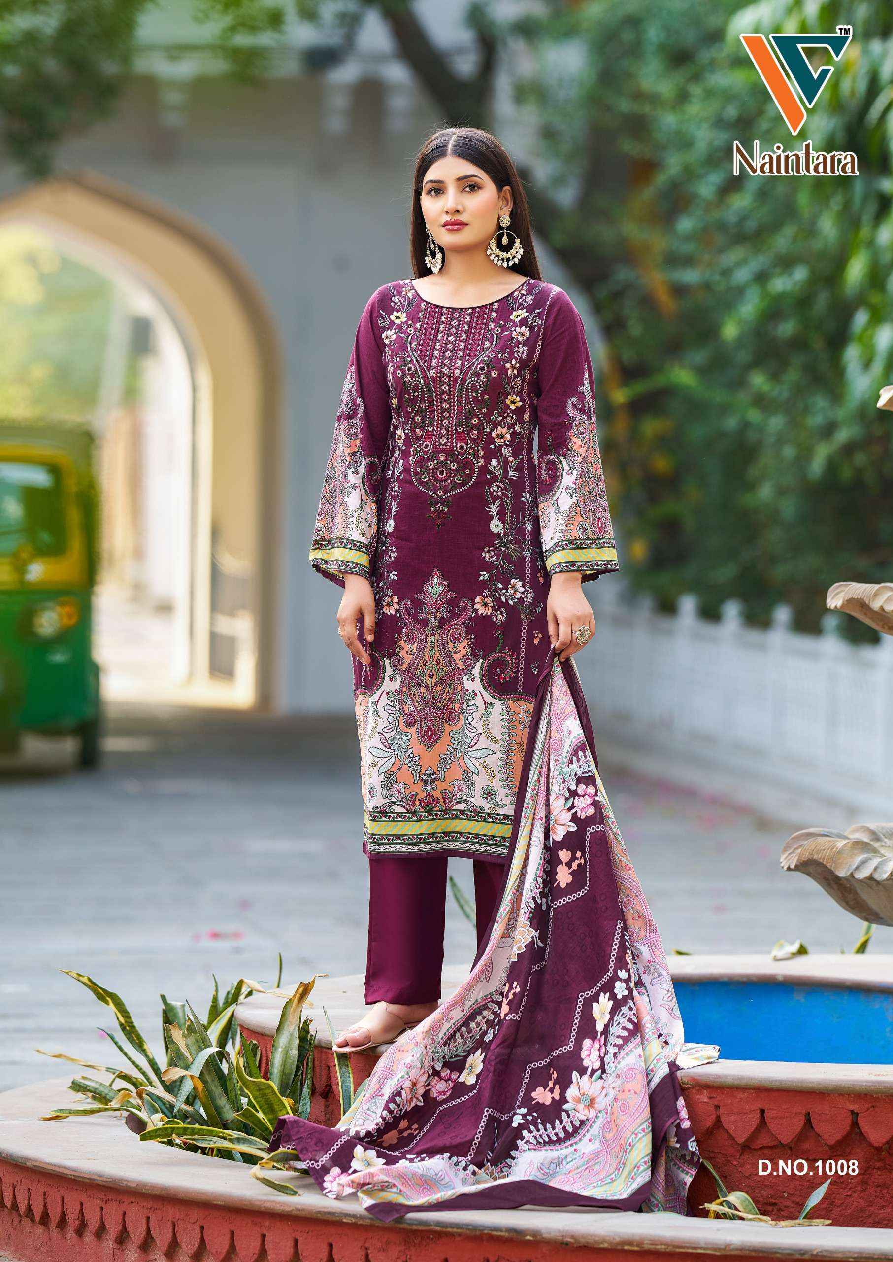 Vandana Fashion Naintara Vol 1 Pure Cambric Cotton Dress Material Wholesale Price ( 8 Pcs Catalogue )