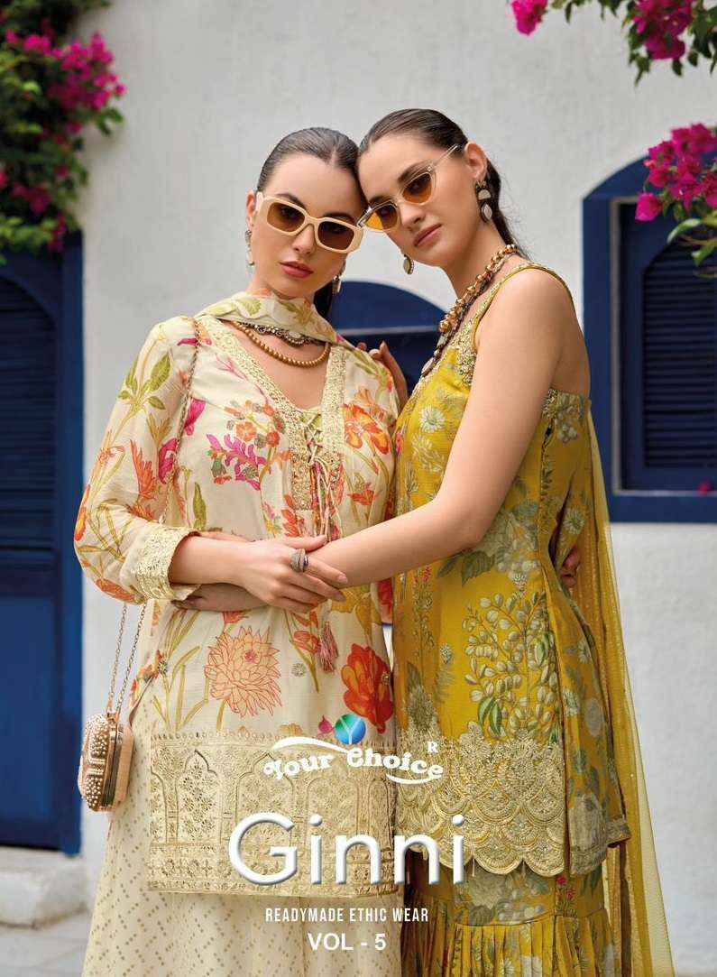 Your Choice Ginni Vol 5 Readymade Chinon Dress Wholesale Rate ( 4 Pcs Catalog )