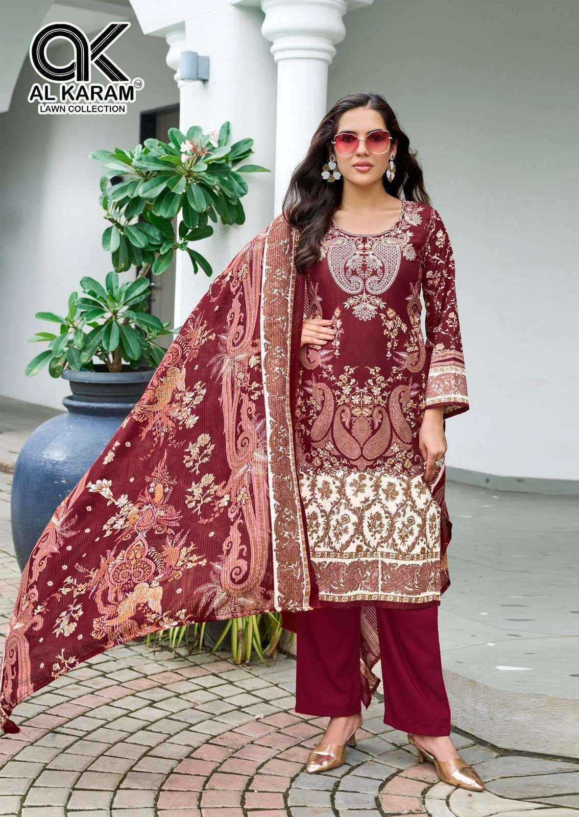 Al Karam Areeba Cotton Salwar Kameez Wholesale Rate ( 6 Pcs Catalog )
