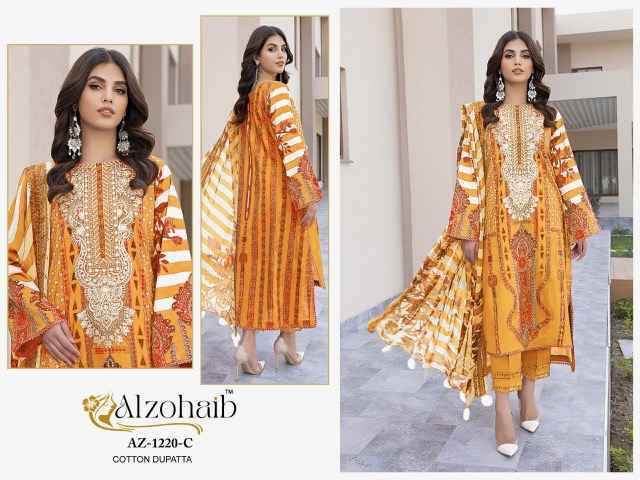 Al Zohaib Rubina Vol 1 Cotton Salwar Kameez Wholesale Rate ( 5 Pcs Catalog )
