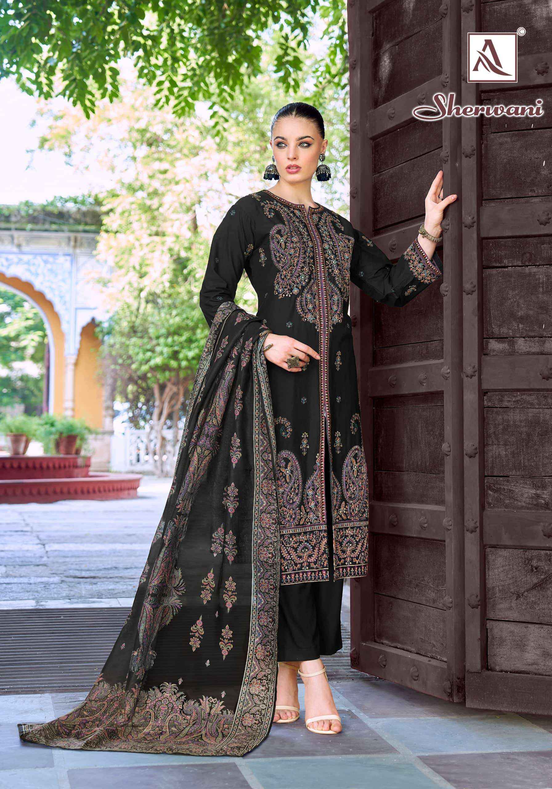 Alok Suit Sherwani Unstitch Designer Cotton Dress Material Wholesale Price ( 6 Pcs Catalogue )