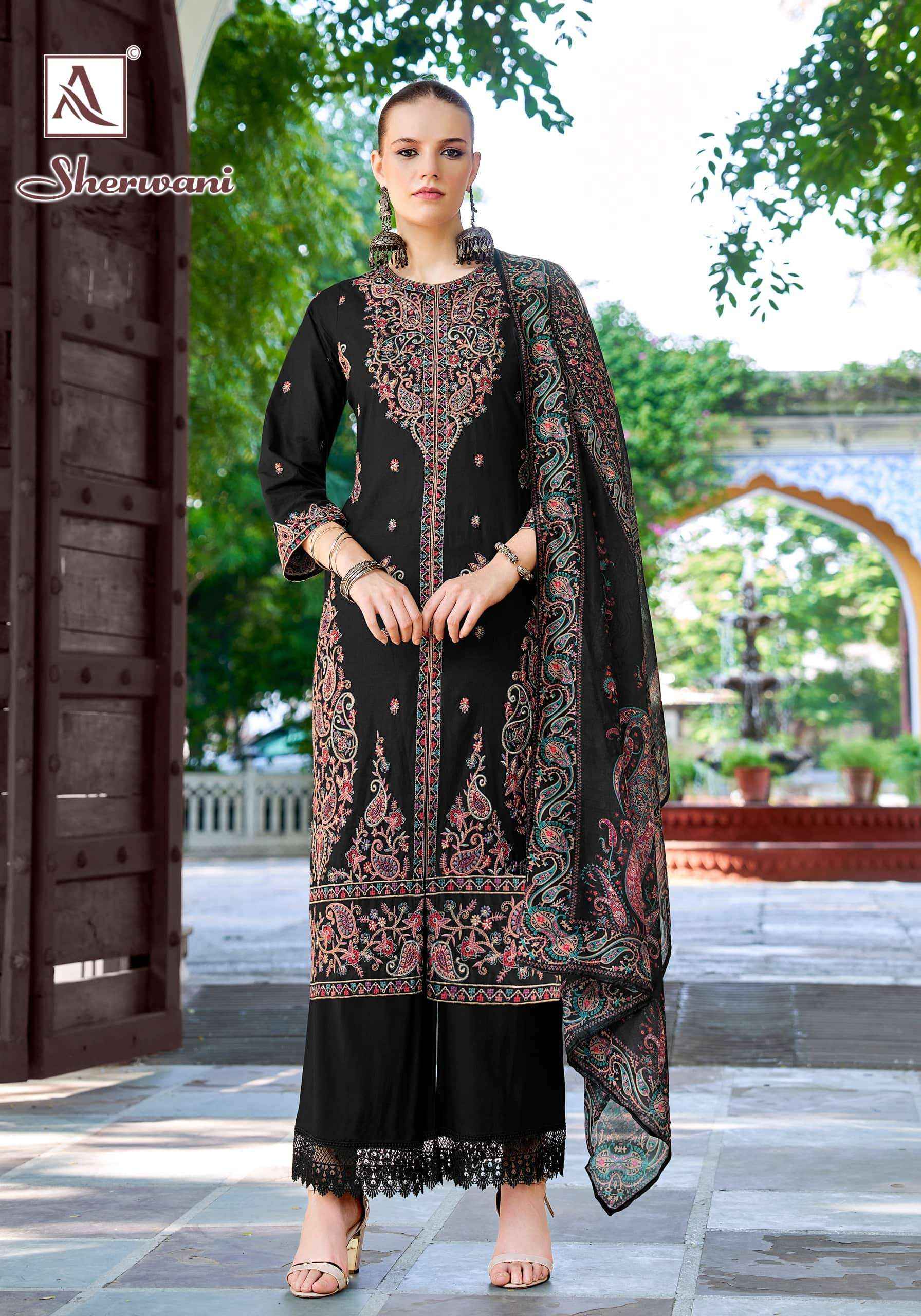 Alok Suit Sherwani Unstitch Designer Cotton Dress Material Wholesale Price ( 6 Pcs Catalogue )