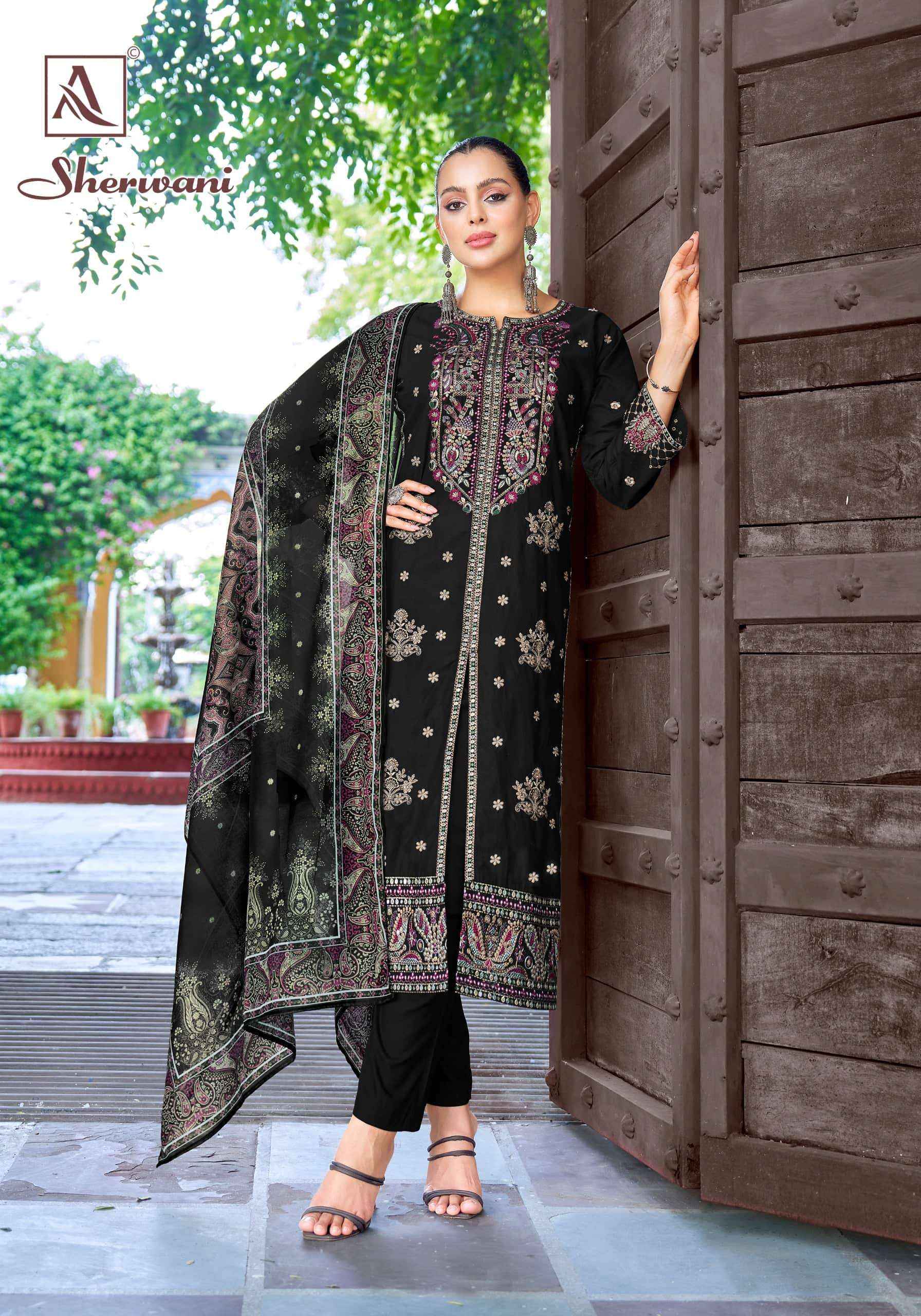 Alok Suit Sherwani Unstitch Designer Cotton Dress Material Wholesale Price ( 6 Pcs Catalogue )