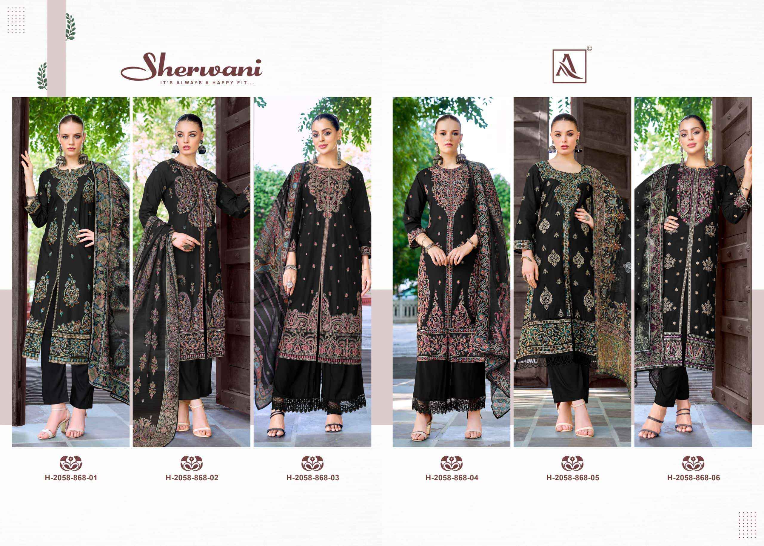 Alok Suit Sherwani Unstitch Designer Cotton Dress Material Wholesale Price ( 6 Pcs Catalogue )