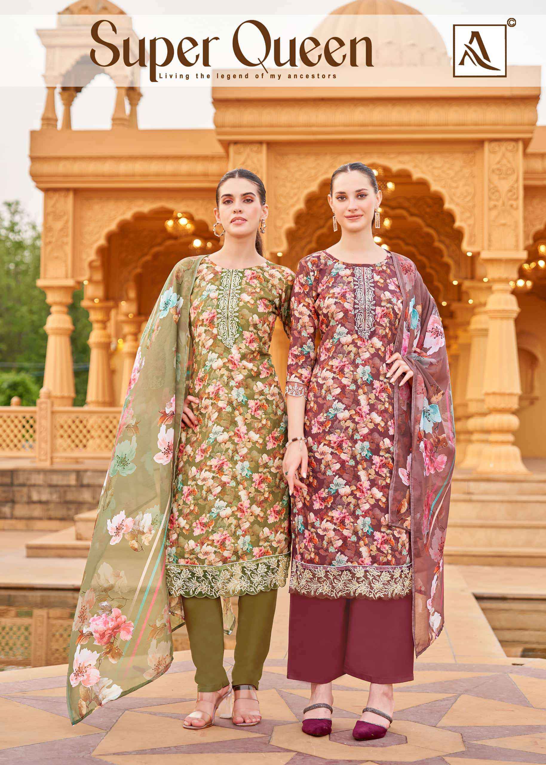 Alok Suit Super Queen Premium Wear Viscose Rayon Dress Material ( 8 Pcs Catalogue )