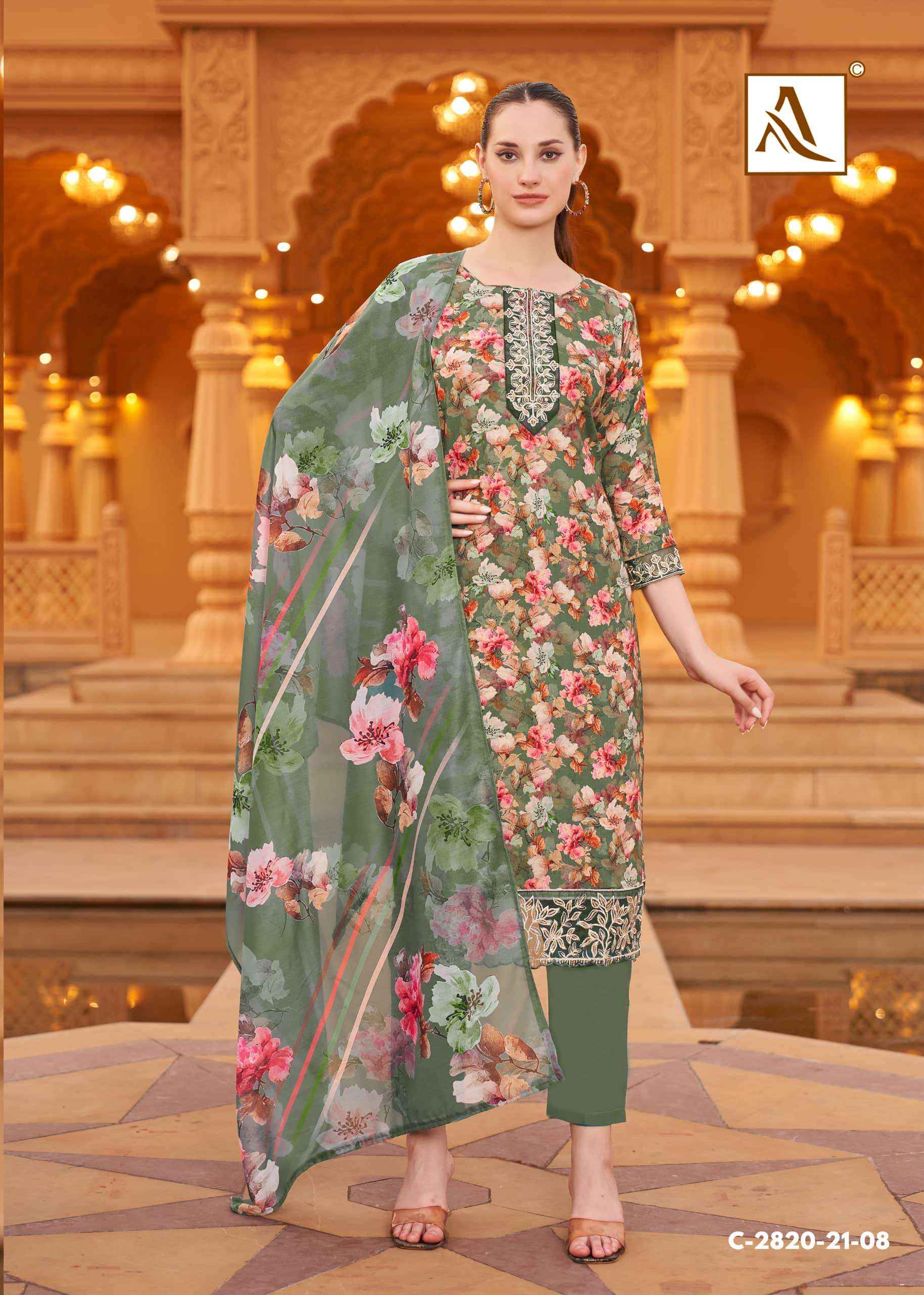 Alok Suit Super Queen Premium Wear Viscose Rayon Dress Material ( 8 Pcs Catalogue )