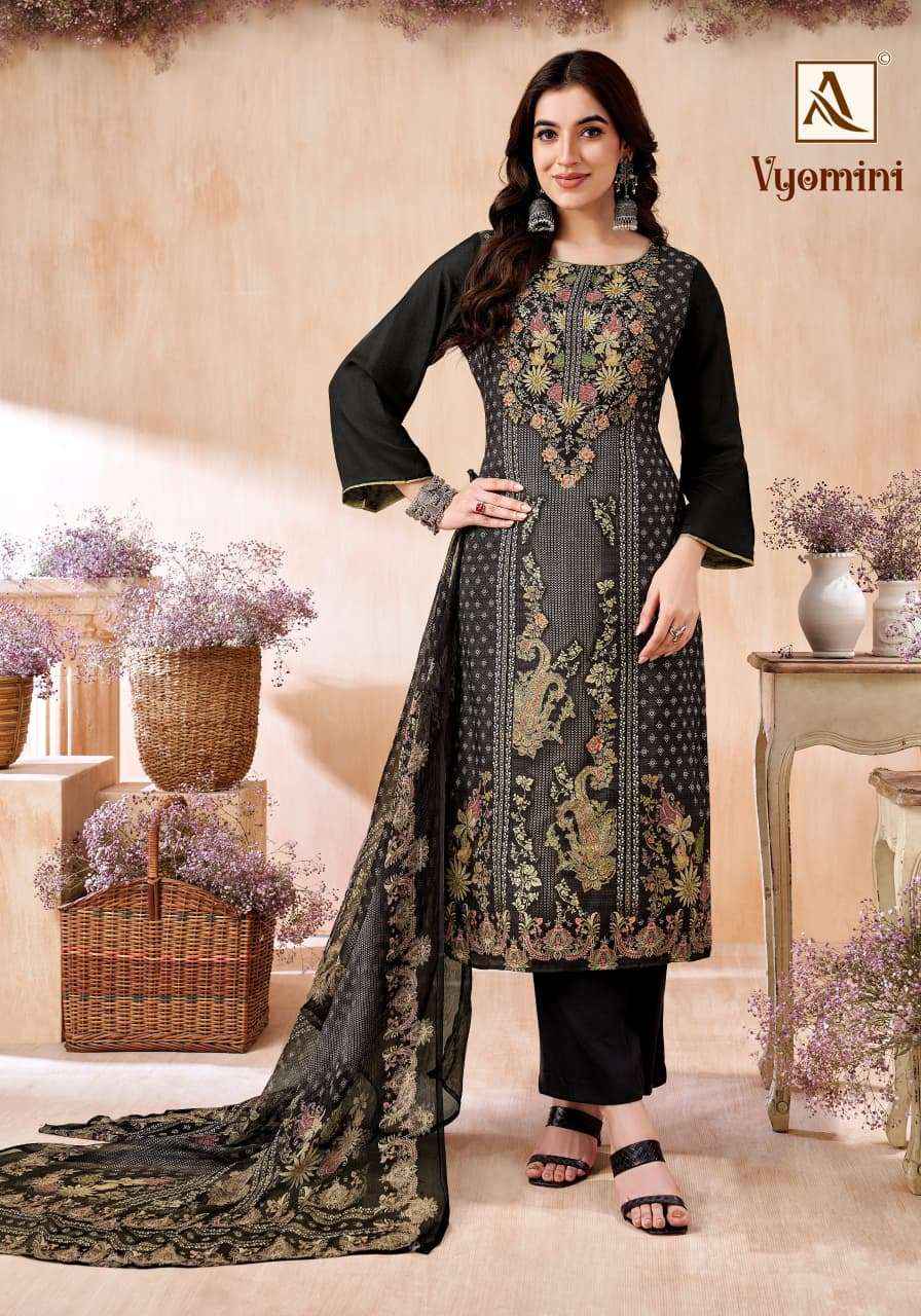 Alok Suit Vyomini Fancy Viscose Muslin Dress Material Wholesale Price ( 6 Pcs Catalogue )