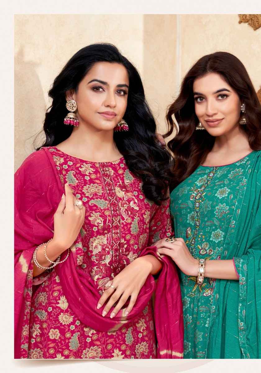 ALOK SUITS ZARINA VOL 13 PURE VISCOSE REYON DRESS MATERIAL WHOLESALE PRICE ( 8 pcs catalogue )