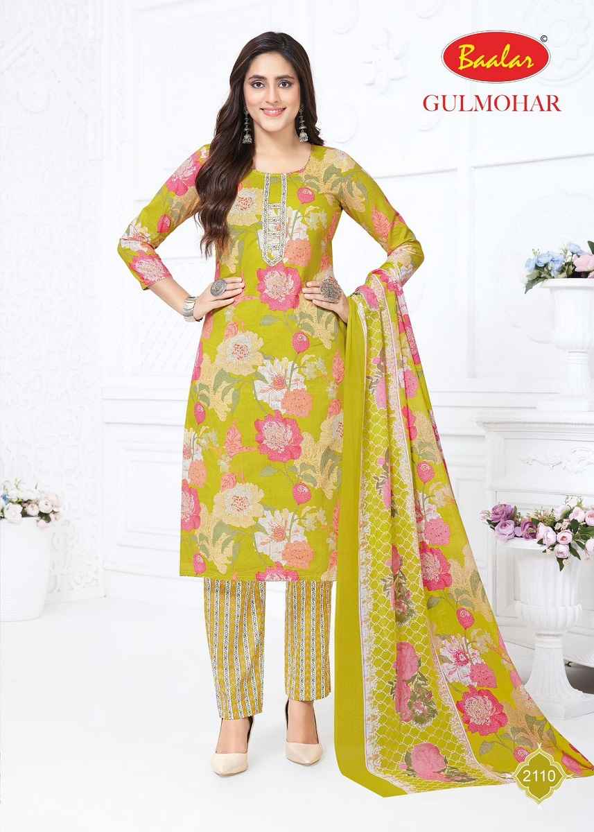 Baalar Gulmohar Vol-1 lawn Cotton Salwar Kameez Wholesale Rate ( 12 Pcs Catalog )