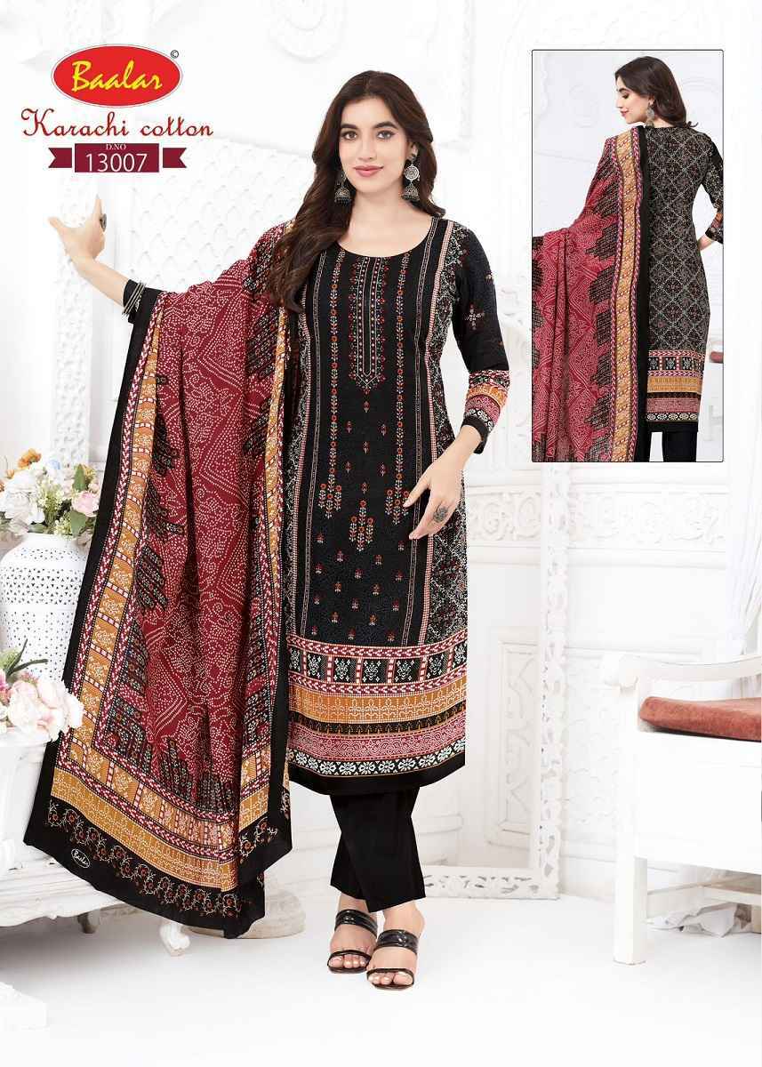 Baalar Karachi Cotton Vol 13 Lawn Cotton Salwar Kameez Wholesale Rate ( 9 Pcs Catalog )