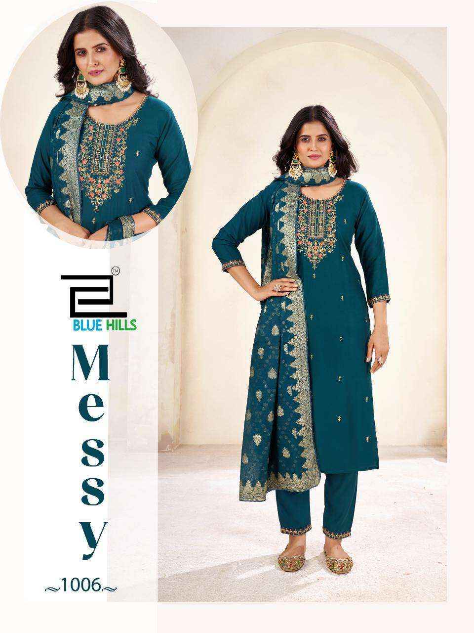 Blue Hills Messy Rayon Kurti readymade Combo Set Wholesale price ( 6 pcs Catalogue )