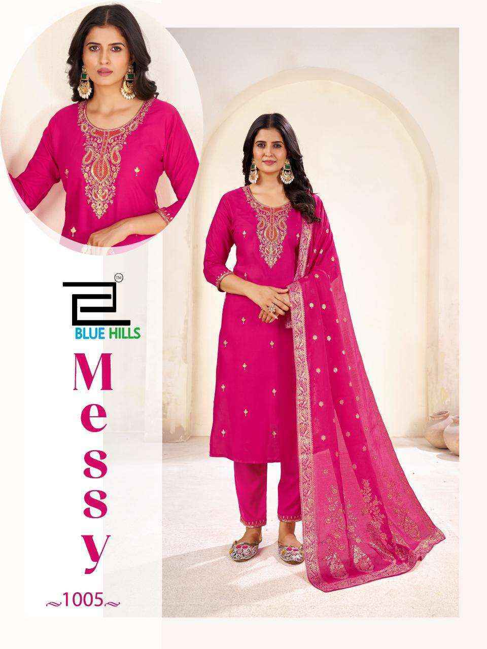 Blue Hills Messy Rayon Kurti readymade Combo Set Wholesale price ( 6 pcs Catalogue )