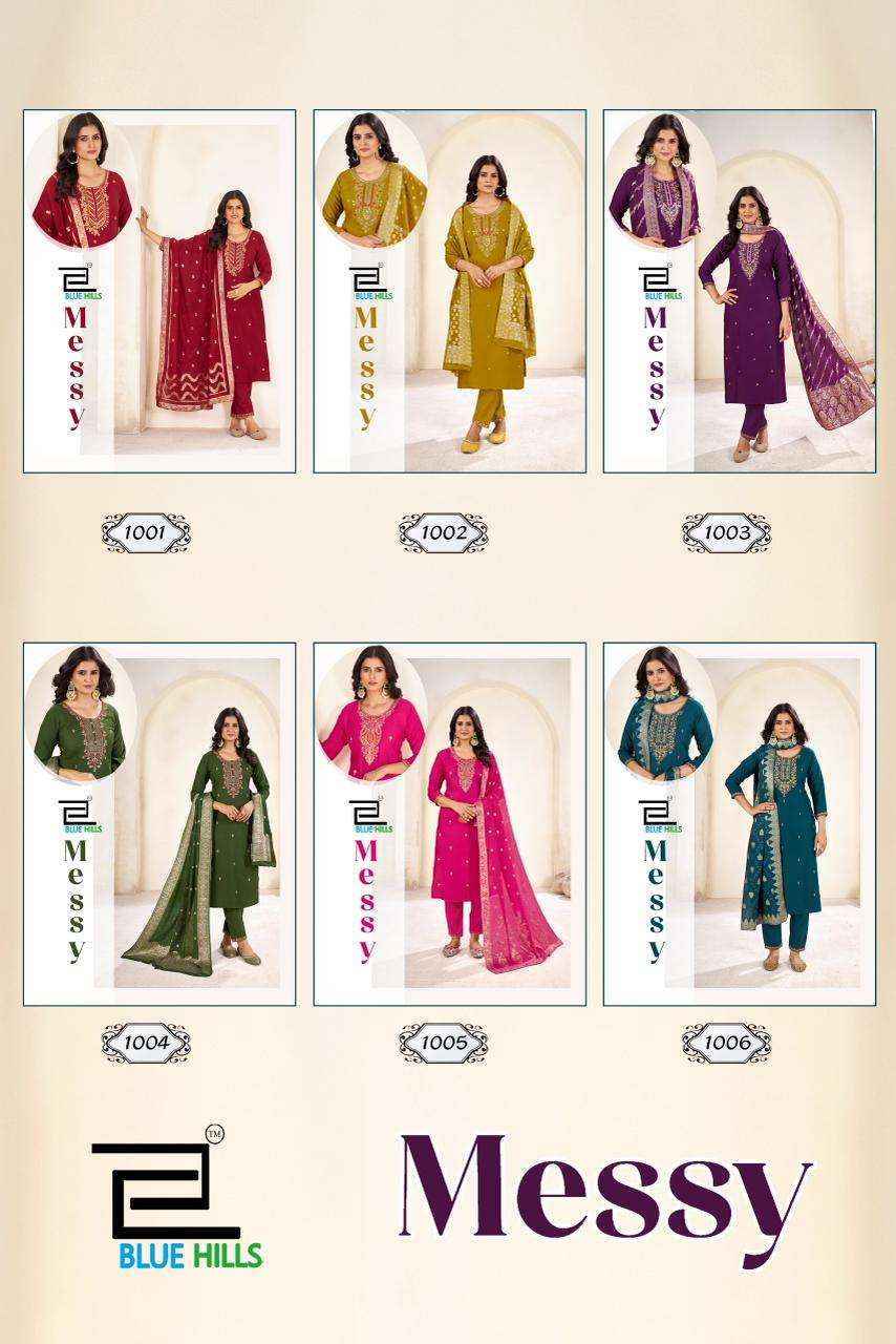 Blue Hills Messy Rayon Kurti readymade Combo Set Wholesale price ( 6 pcs Catalogue )
