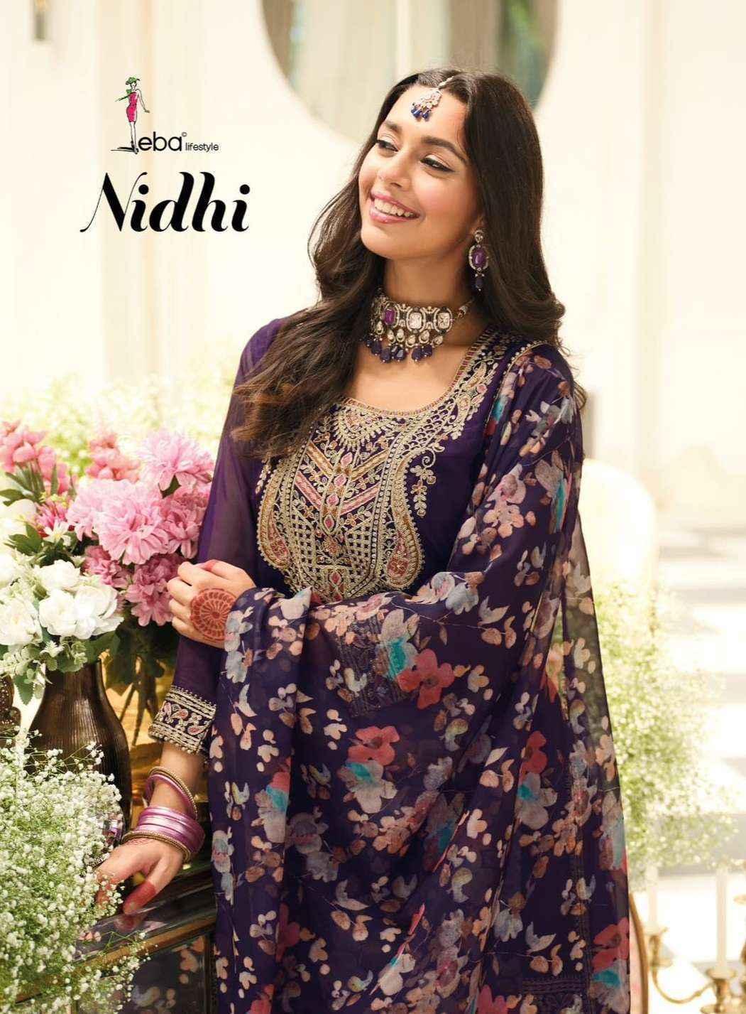 Eba Lifestyle Nidhi Readymade Organza Dress Wholesale Rate ( 3 Pcs catalog )