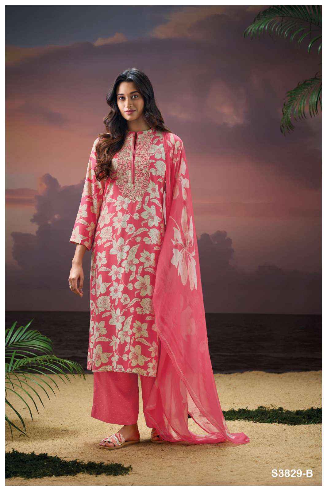 Ganga Fashion Aleira 3829 Pure Wool Pashmina Winter Wear Collection Wholesale Rate ( 4 Pcs Catalog )