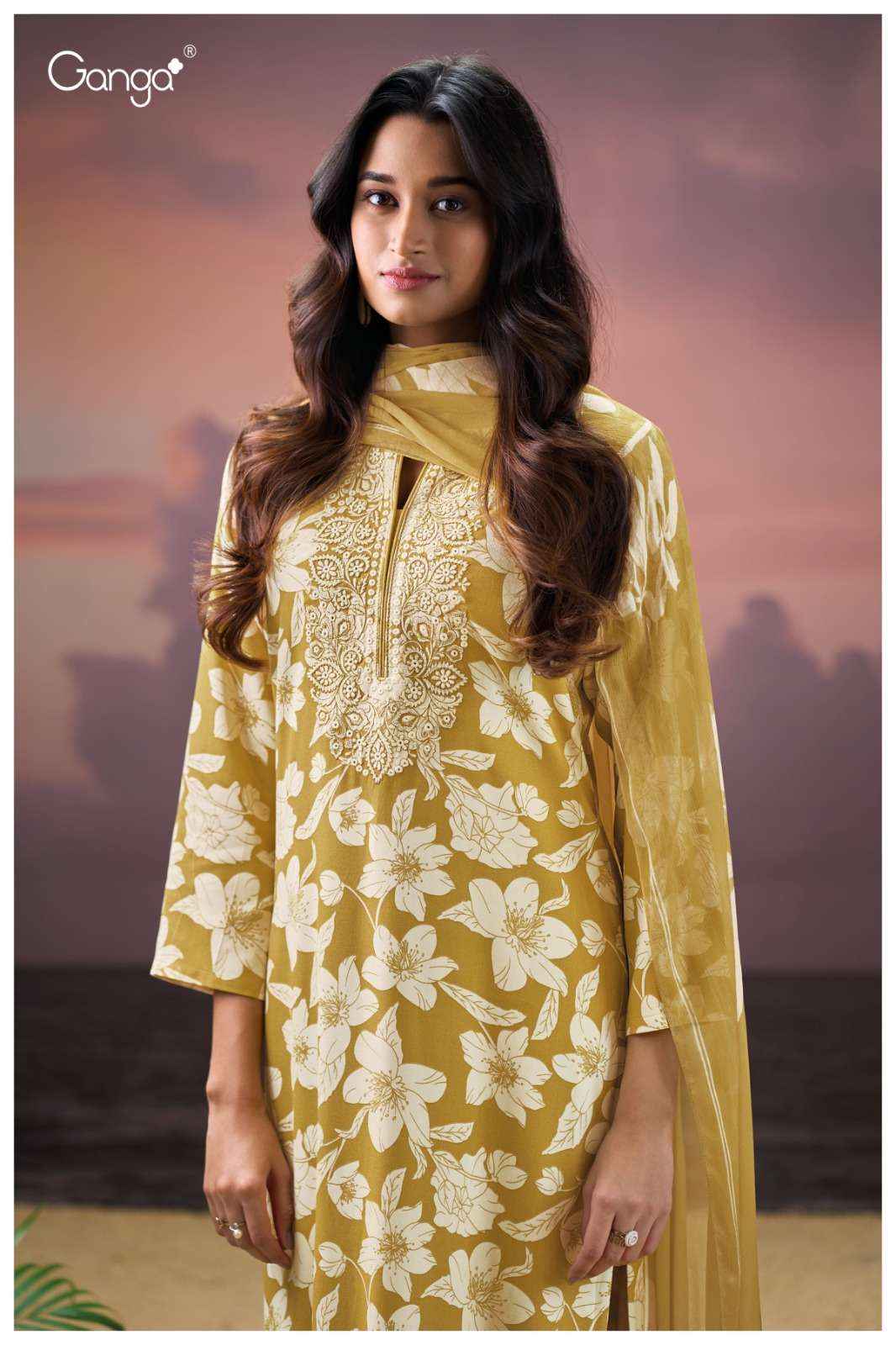 Ganga Fashion Aleira 3829 Pure Wool Pashmina Winter Wear Collection Wholesale Rate ( 4 Pcs Catalog )