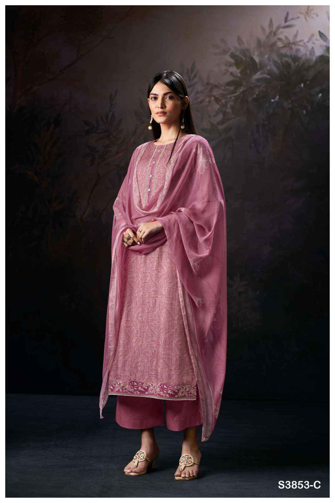 Ganga Fashion Blake 3853 Premium Wear Pashmina Salwar Kameez Wholesale Rate ( 4 Pcs Catalog )