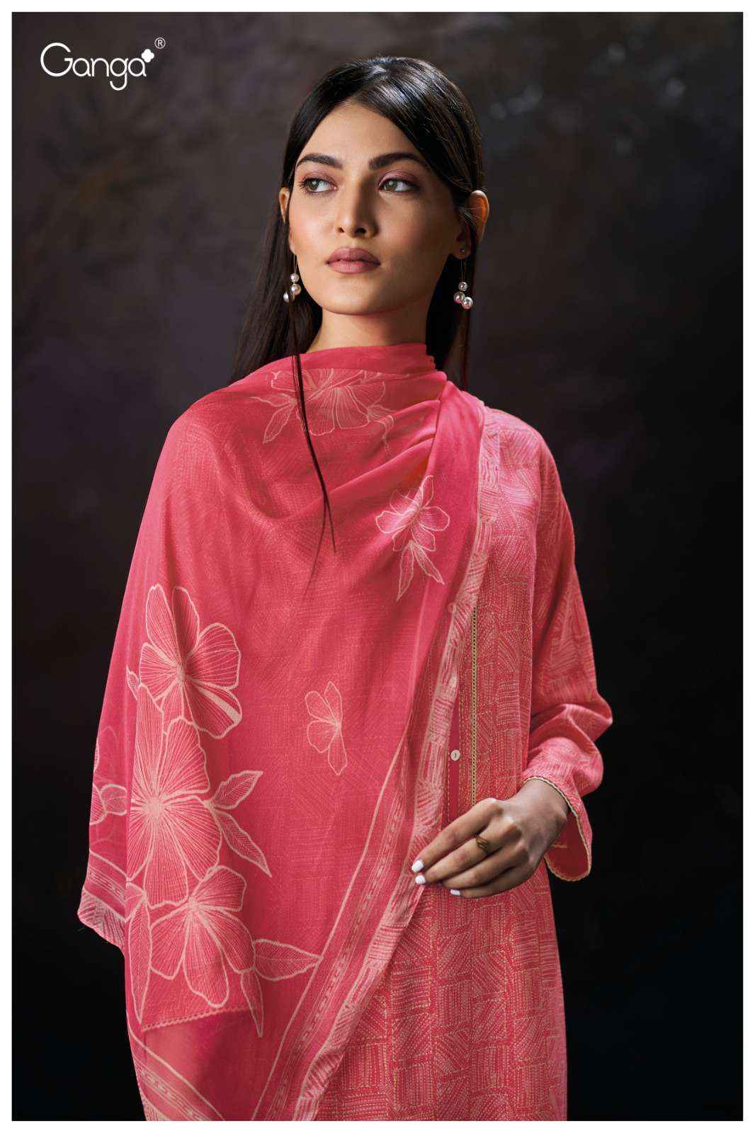 Ganga Fashion Blake 3853 Premium Wear Pashmina Salwar Kameez Wholesale Rate ( 4 Pcs Catalog )