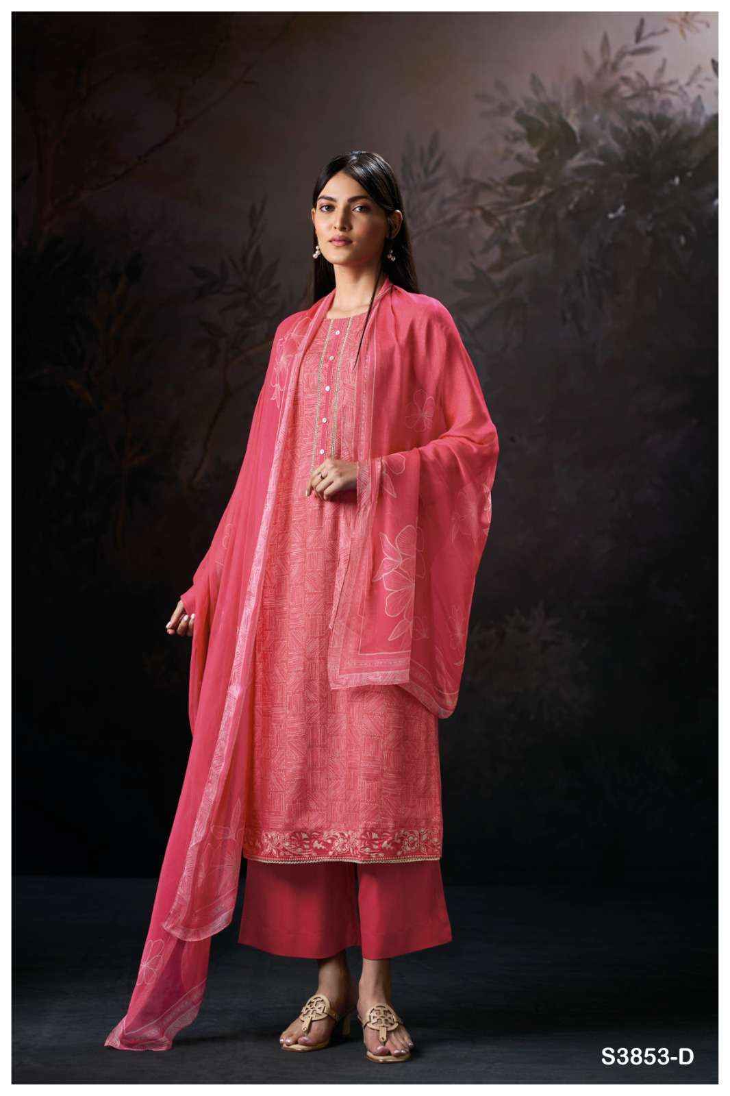 Ganga Fashion Blake 3853 Premium Wear Pashmina Salwar Kameez Wholesale Rate ( 4 Pcs Catalog )