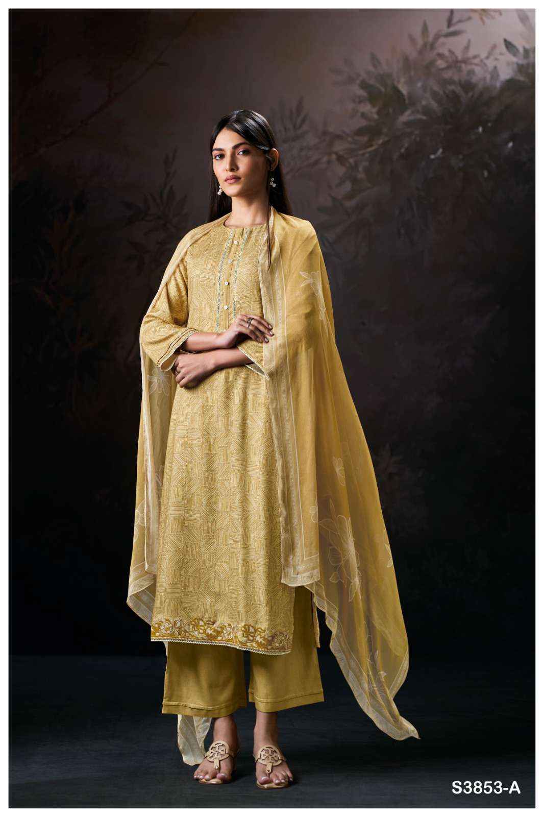 Ganga Fashion Blake 3853 Premium Wear Pashmina Salwar Kameez Wholesale Rate ( 4 Pcs Catalog )