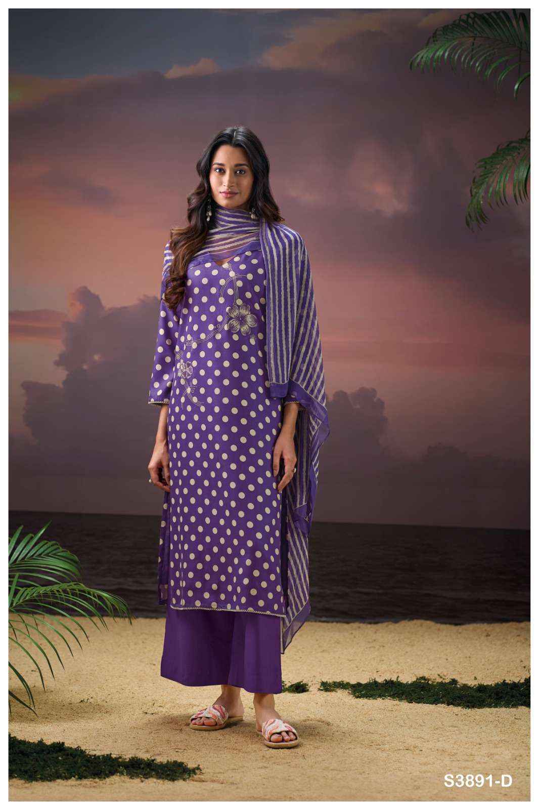 Ganga Fashion Cinzia 3891 Pure Wool Pashmina Winter Salwar Kameez Wholesale Rate ( 4 Pcs Catalog )